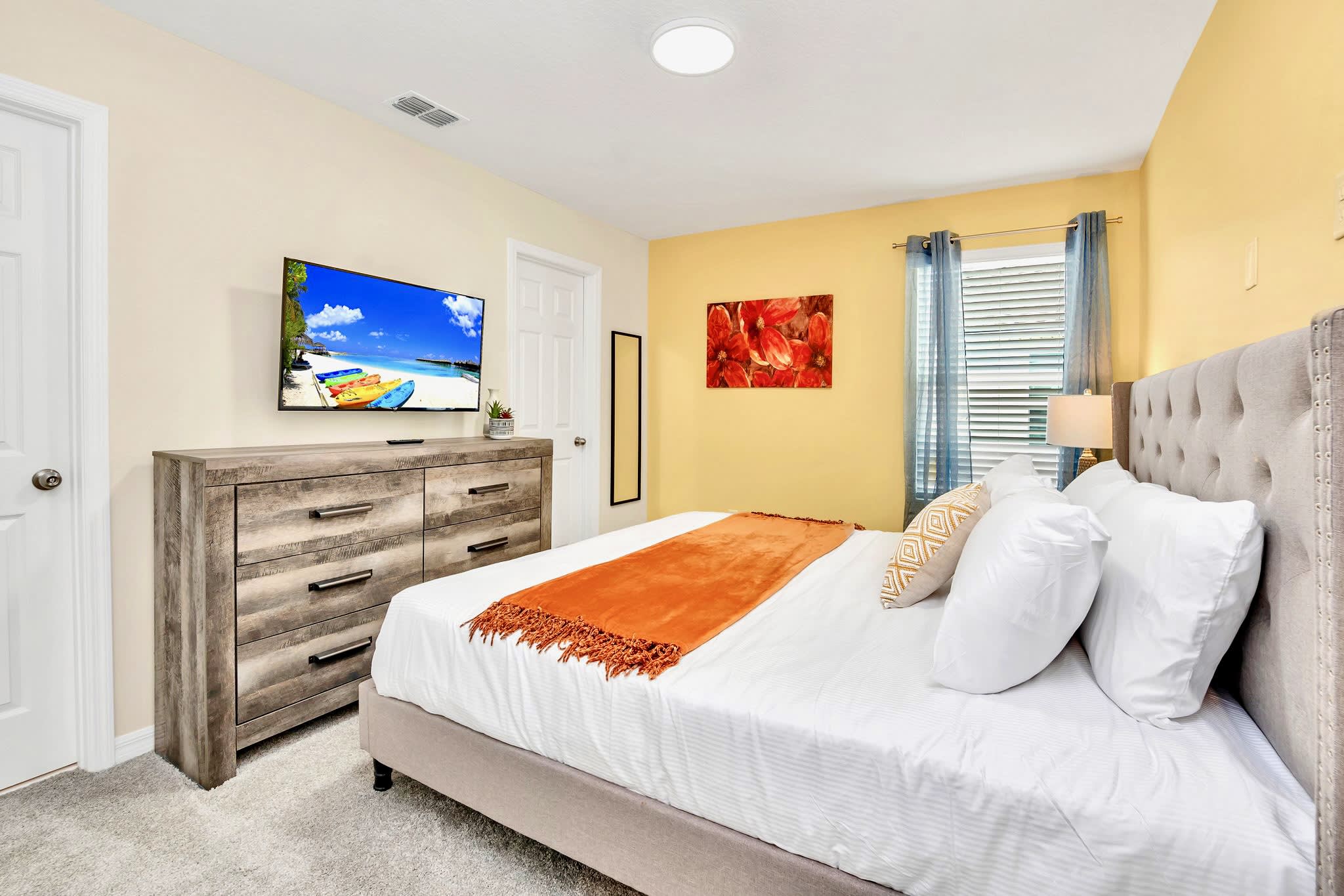 Large King Bedroom With Rustic Charm And Comfortable Furnishings