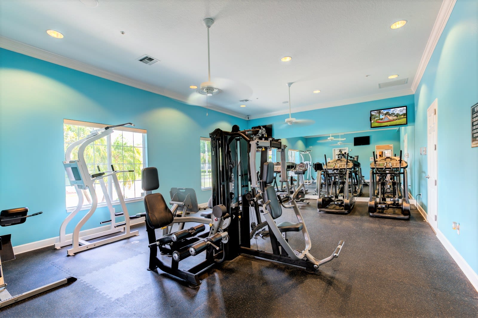 Fully Equipped Fitness Center With Modern Exercise Machines