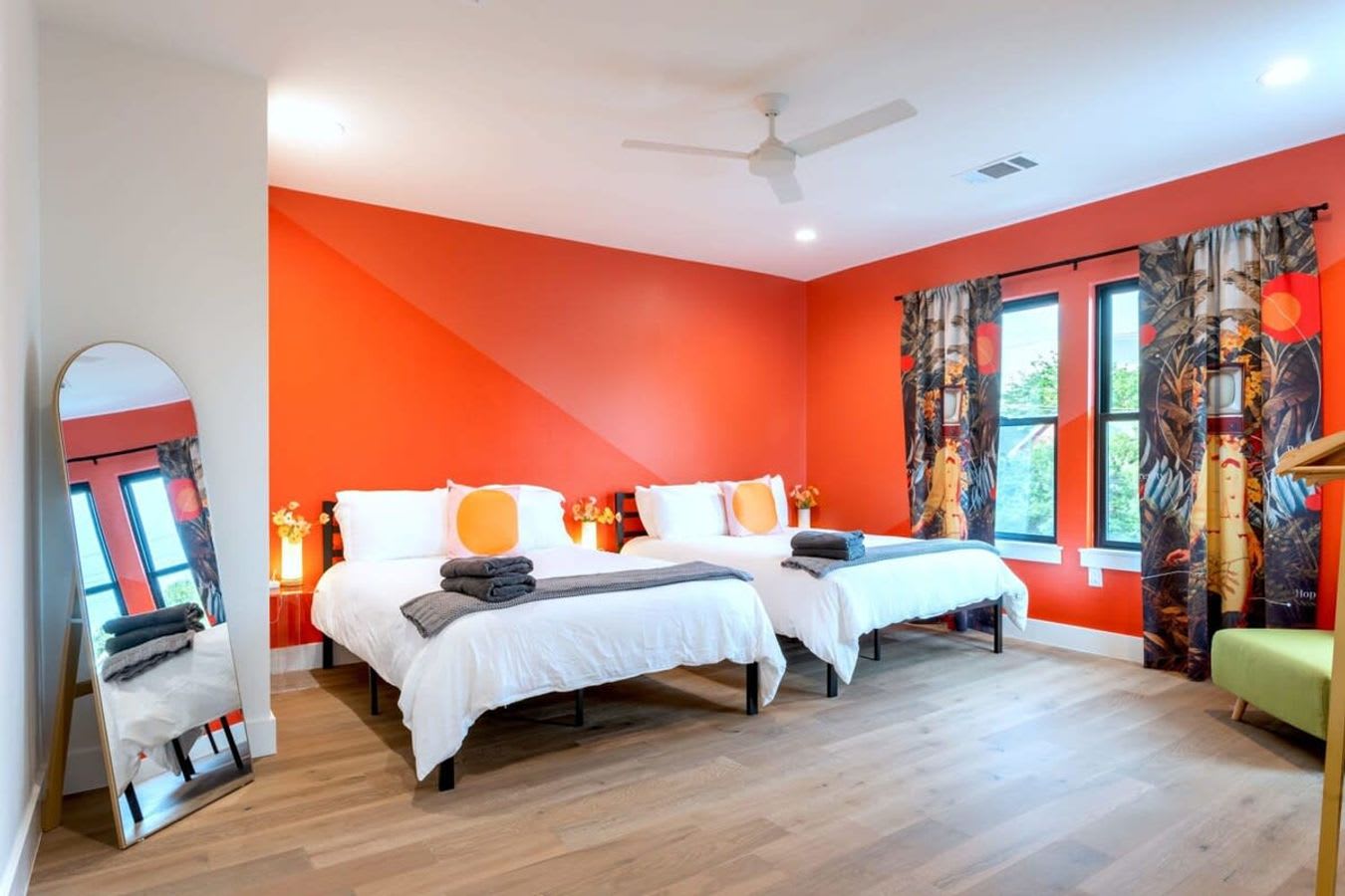 Spacious, bright double queen room