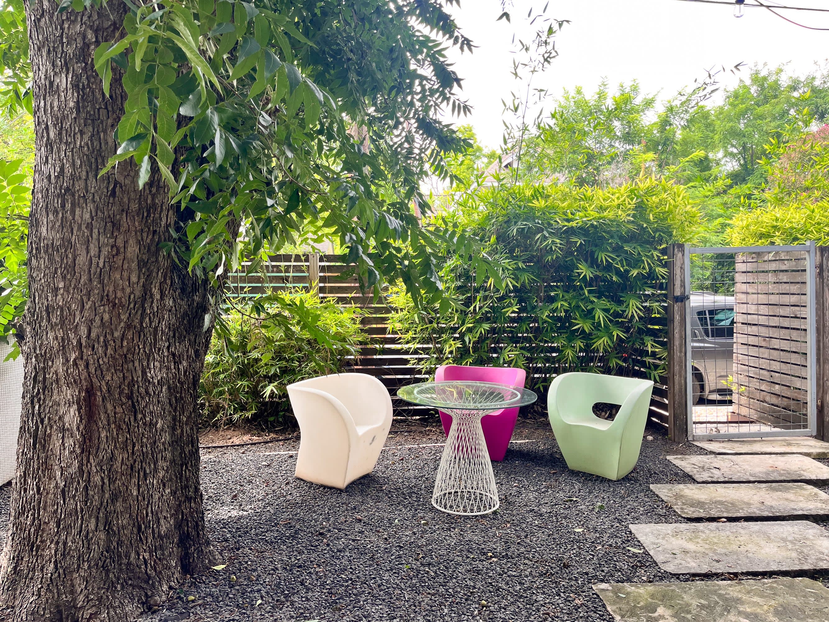 Private Garden Area With Vibrant Seating