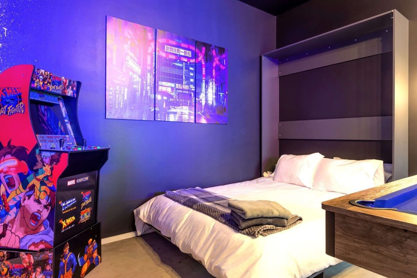 Ultimate Game Room With Pool Table, Arcade Machine, And Smart TV