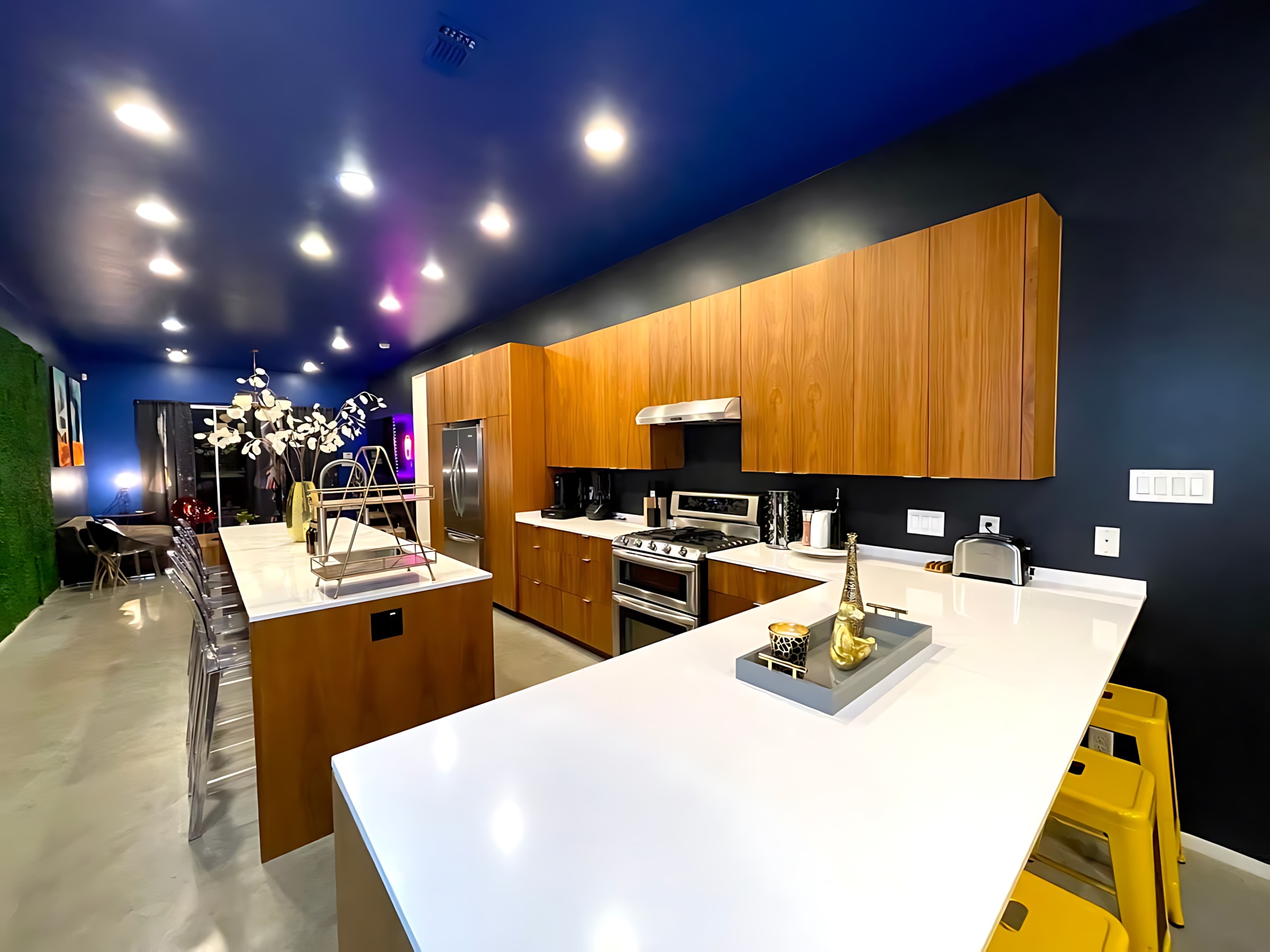 Elegant Kitchen Setup Featuring High-End Finishes And Stylish Decor