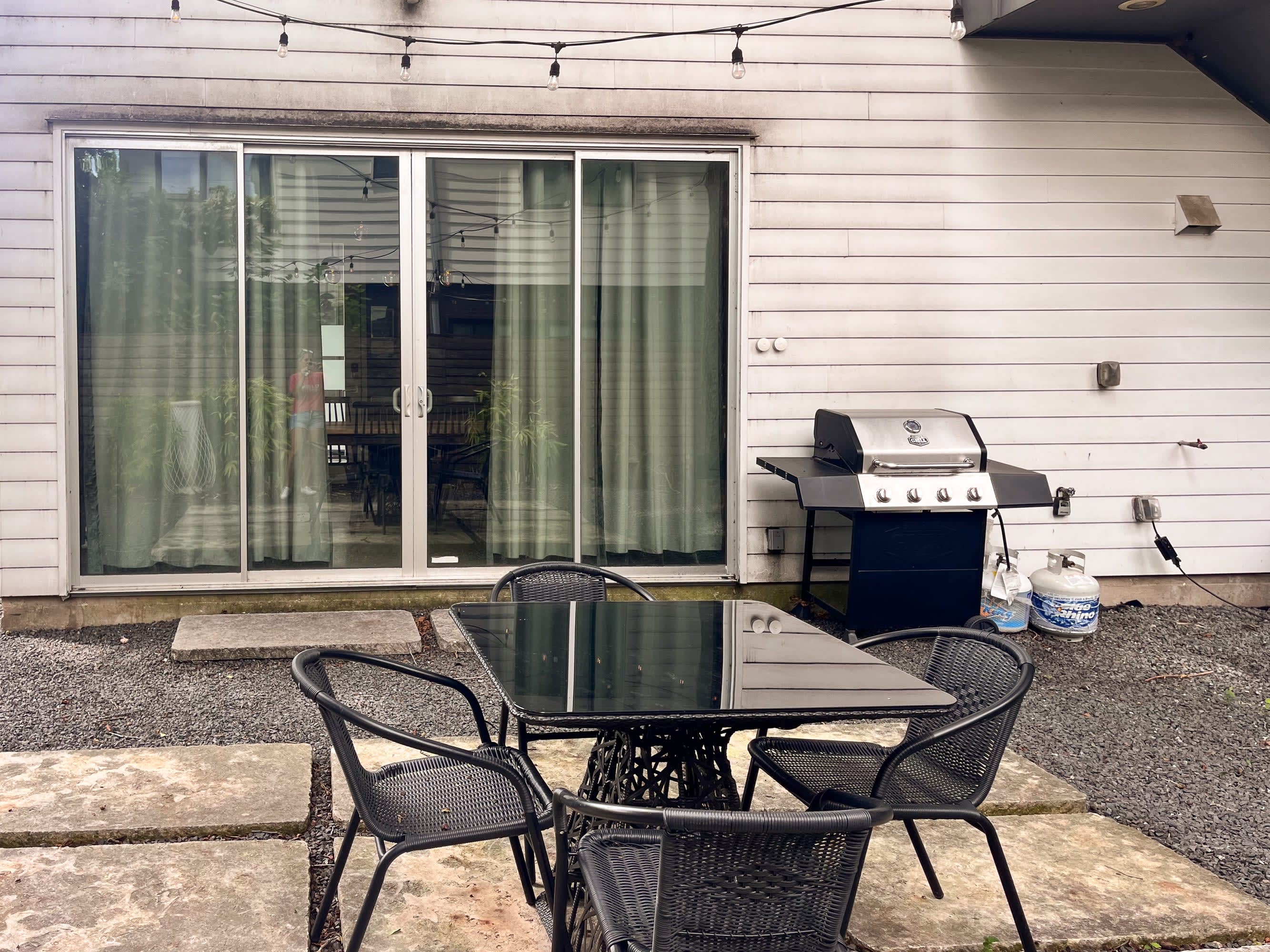 Outdoor Dining Area with BBQ Grill