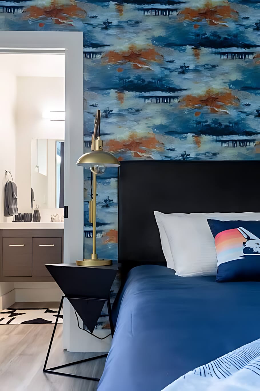 Spacious En-Suite Bedroom With King Bed And Stylish Decor.