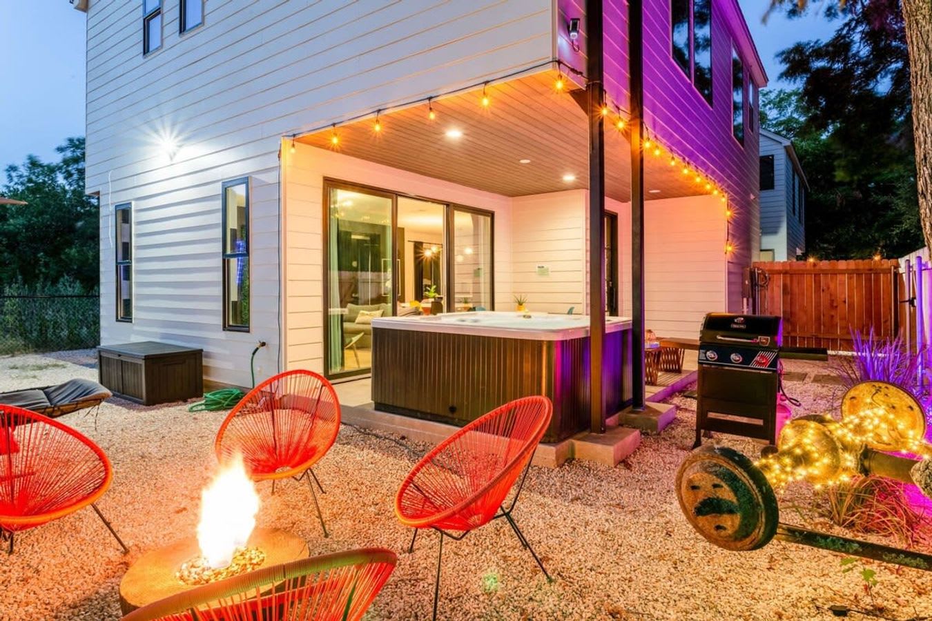 Cozy Fire Pit In The Backyard