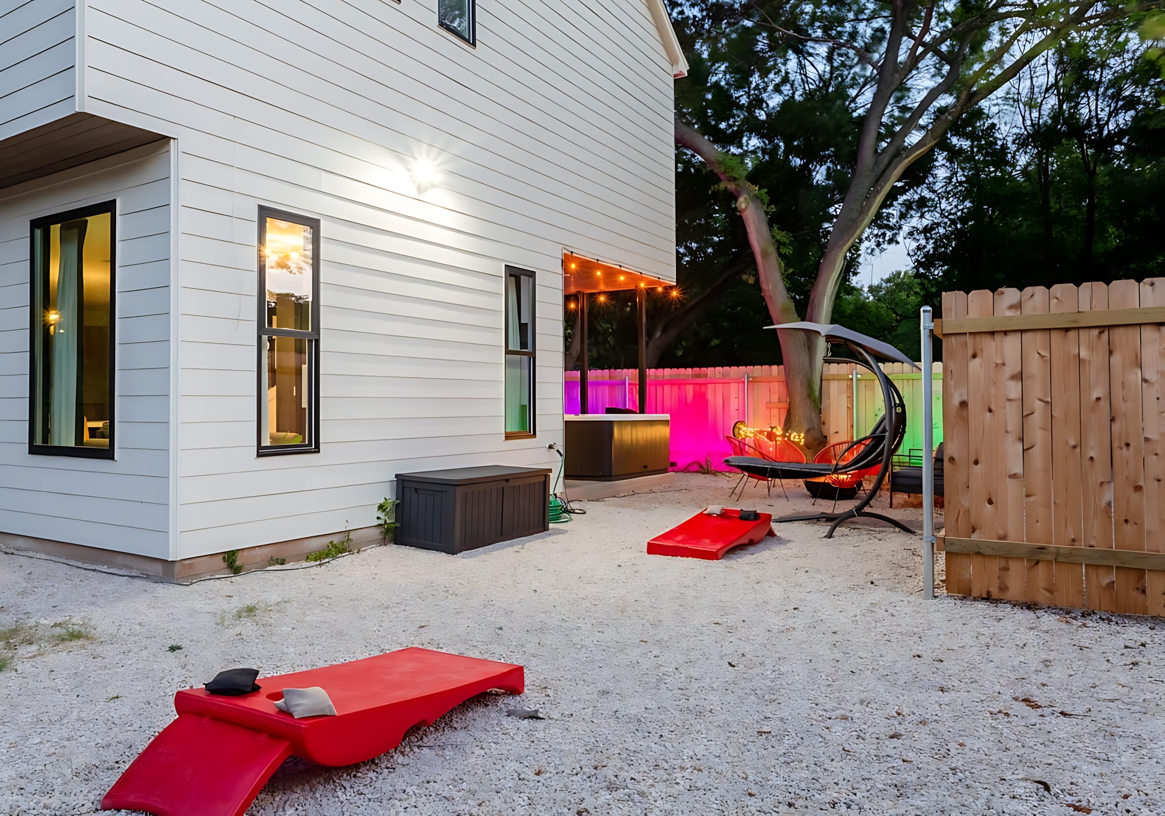 Spacious Backyard With Entertainment