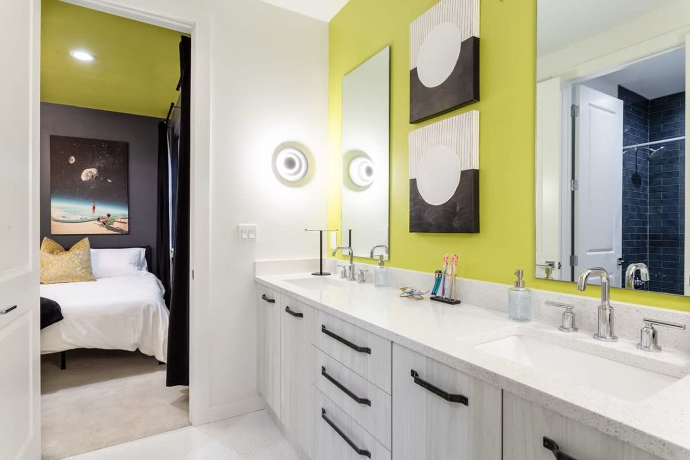 Modern Bathroom With Double Sinks