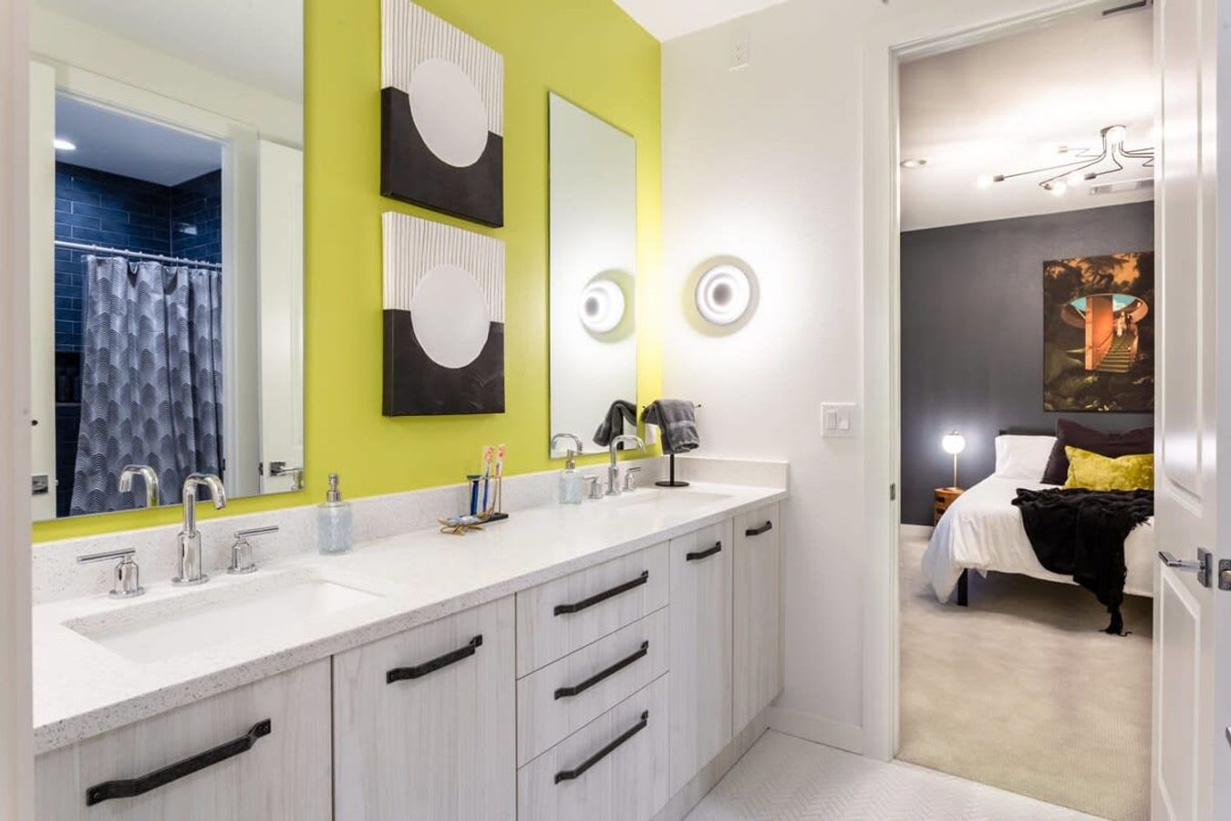 Modern Bathroom With Double Sinks