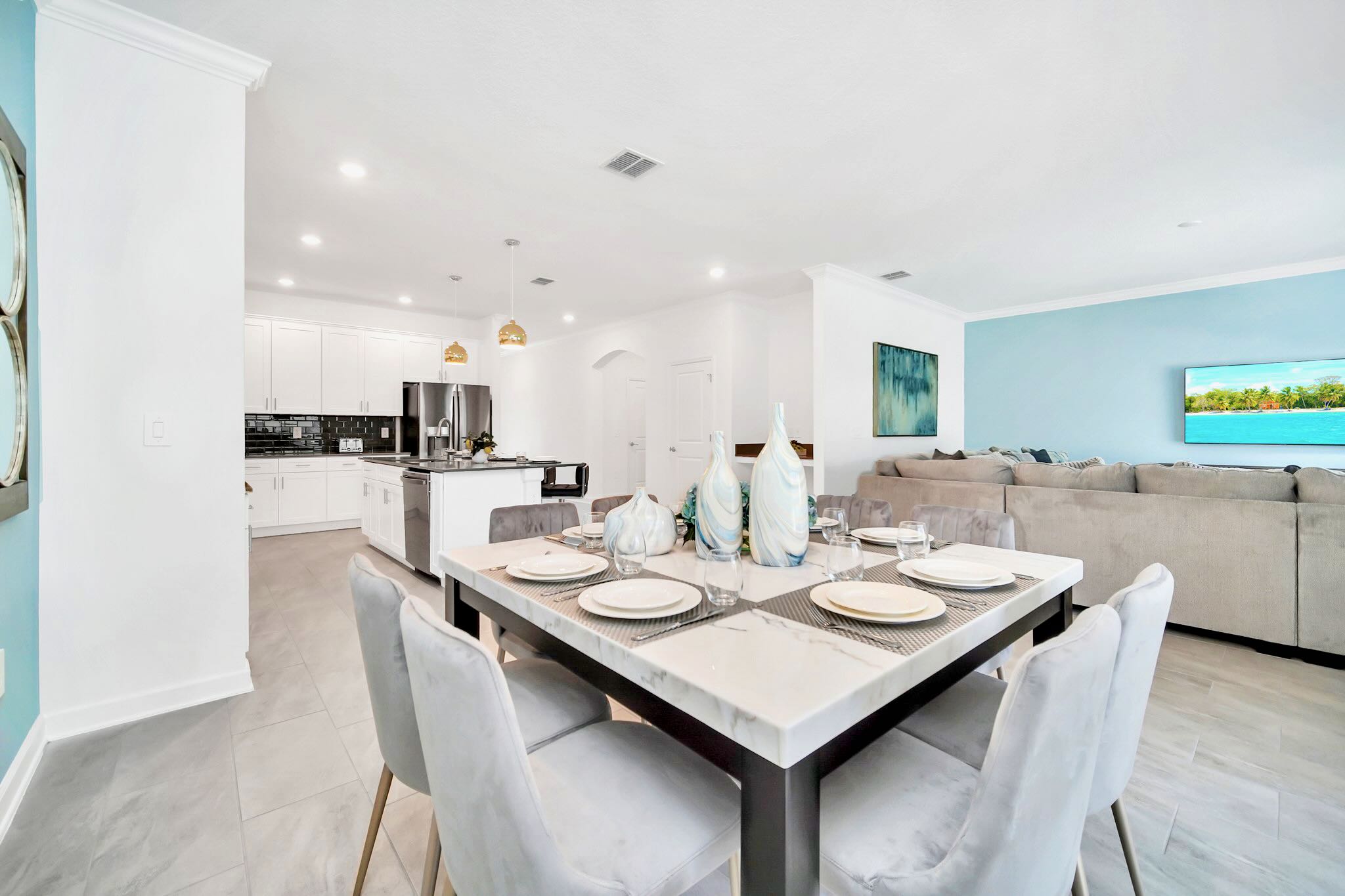 Open Concept Dining Area Perfect For Entertaining Guests