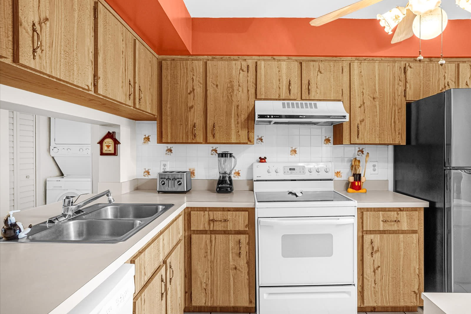 Open concept kitchen with modern appliances