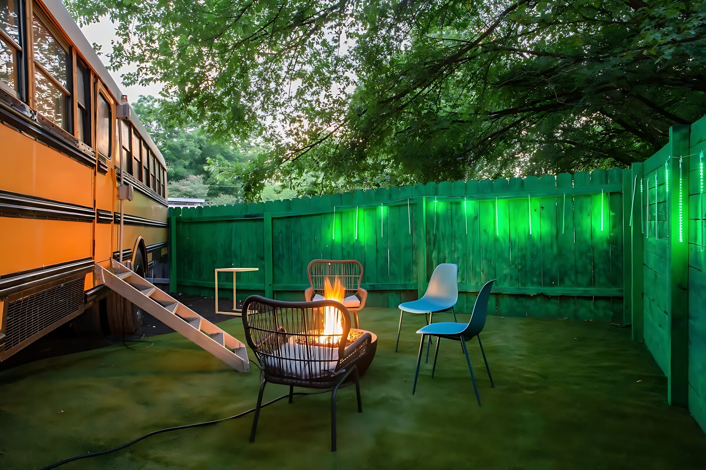 Cozy Up By The Fire In This Secluded Outdoor Spot