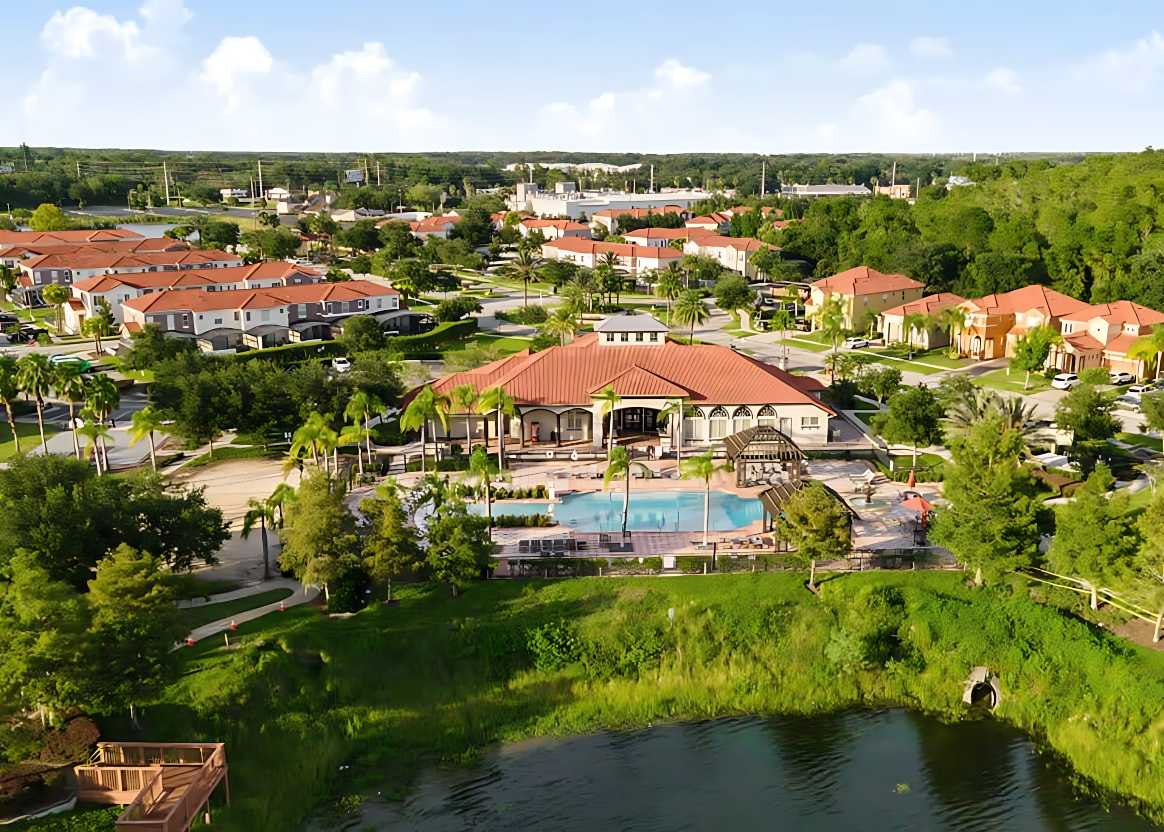 Birds-Eye Perspective Of The Villa And Surrounding Amenities