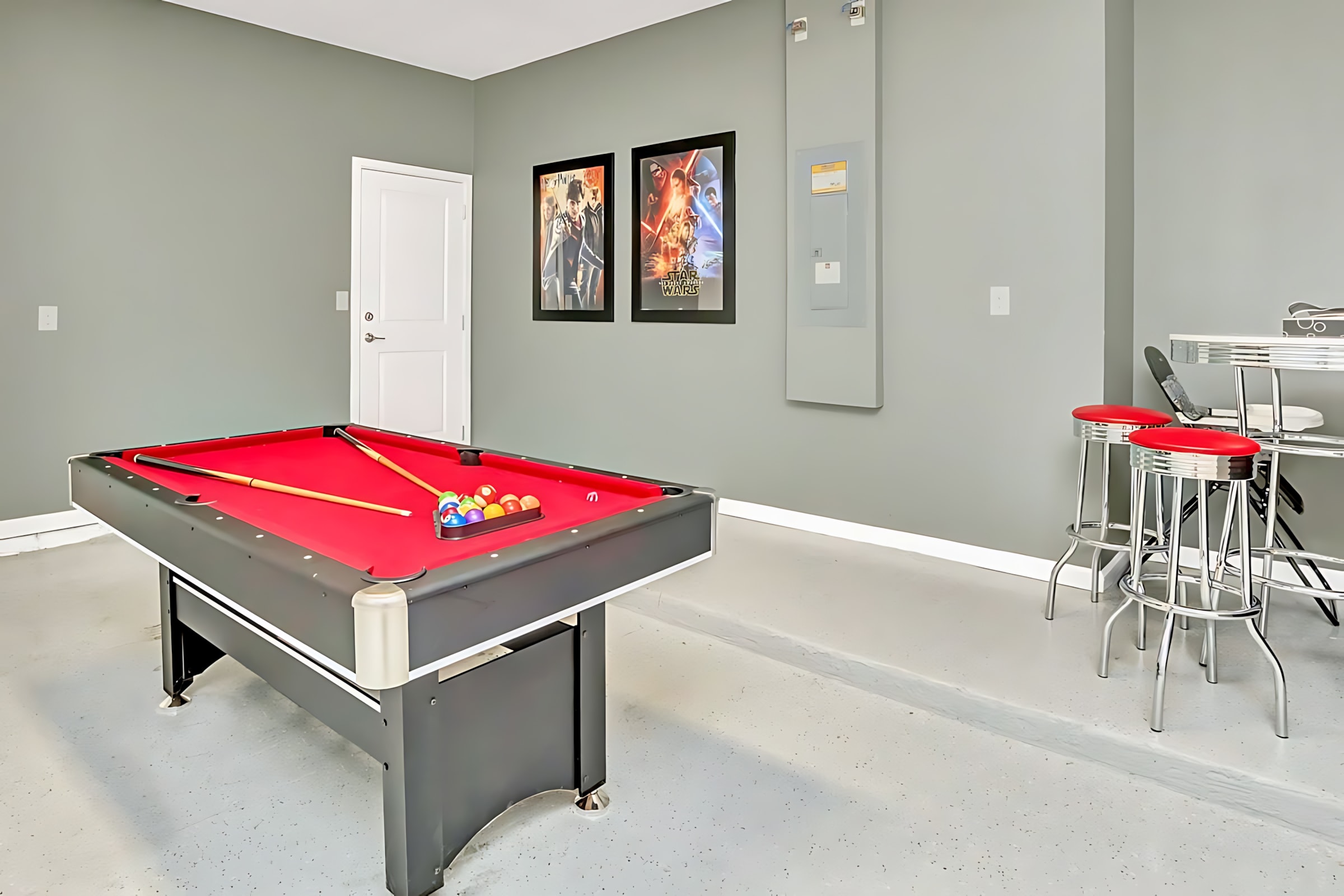 Billiards Room in the Former Garage
