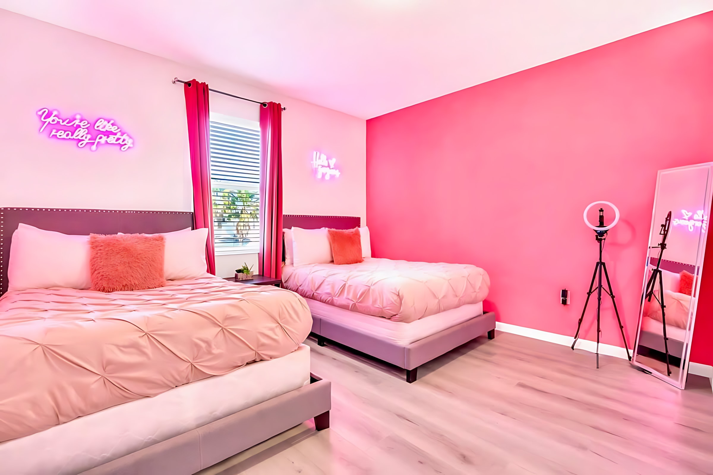 TikTok themed kids bedroom.