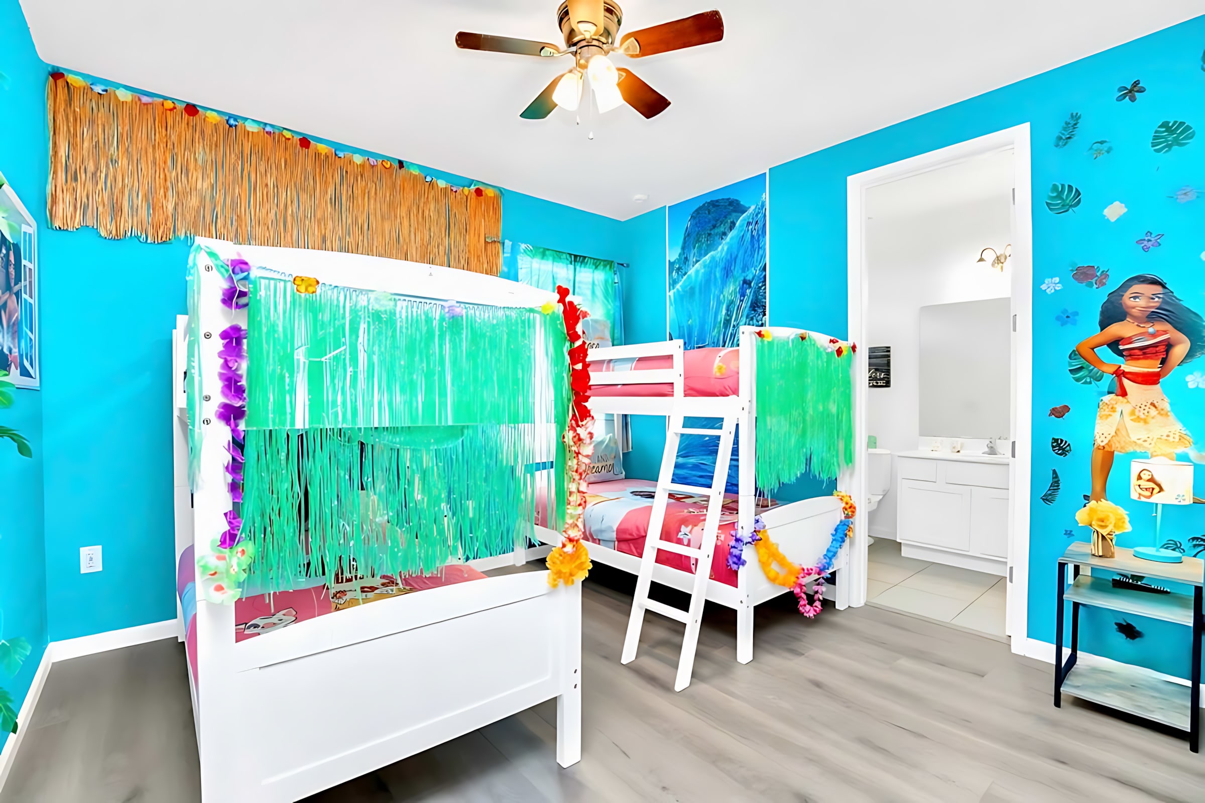 Moana themed kids bedroom.