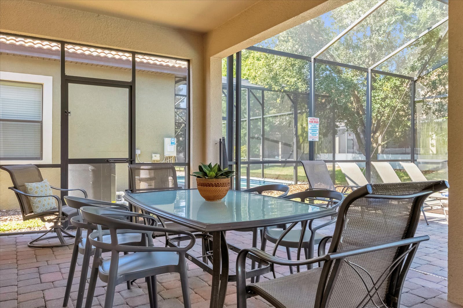 Covered Outdoor Patio Dining Area