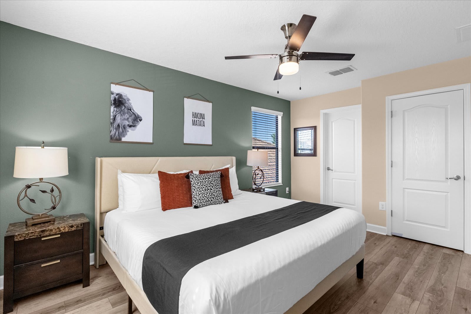 Comfortable Space Featuring A Modern King Bed And Beautiful Decor