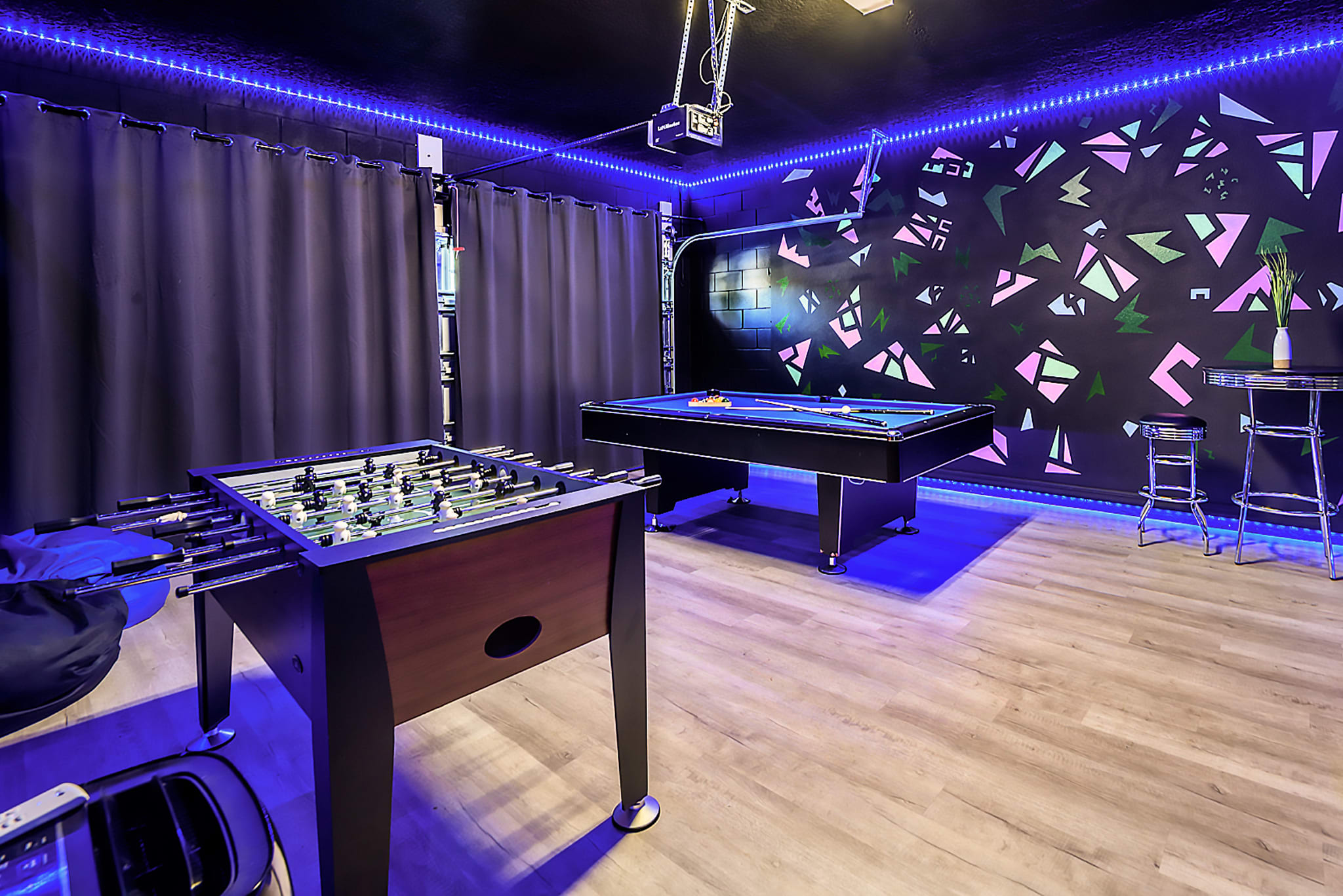 Modern Games Room Equipped For Hours Of Fun