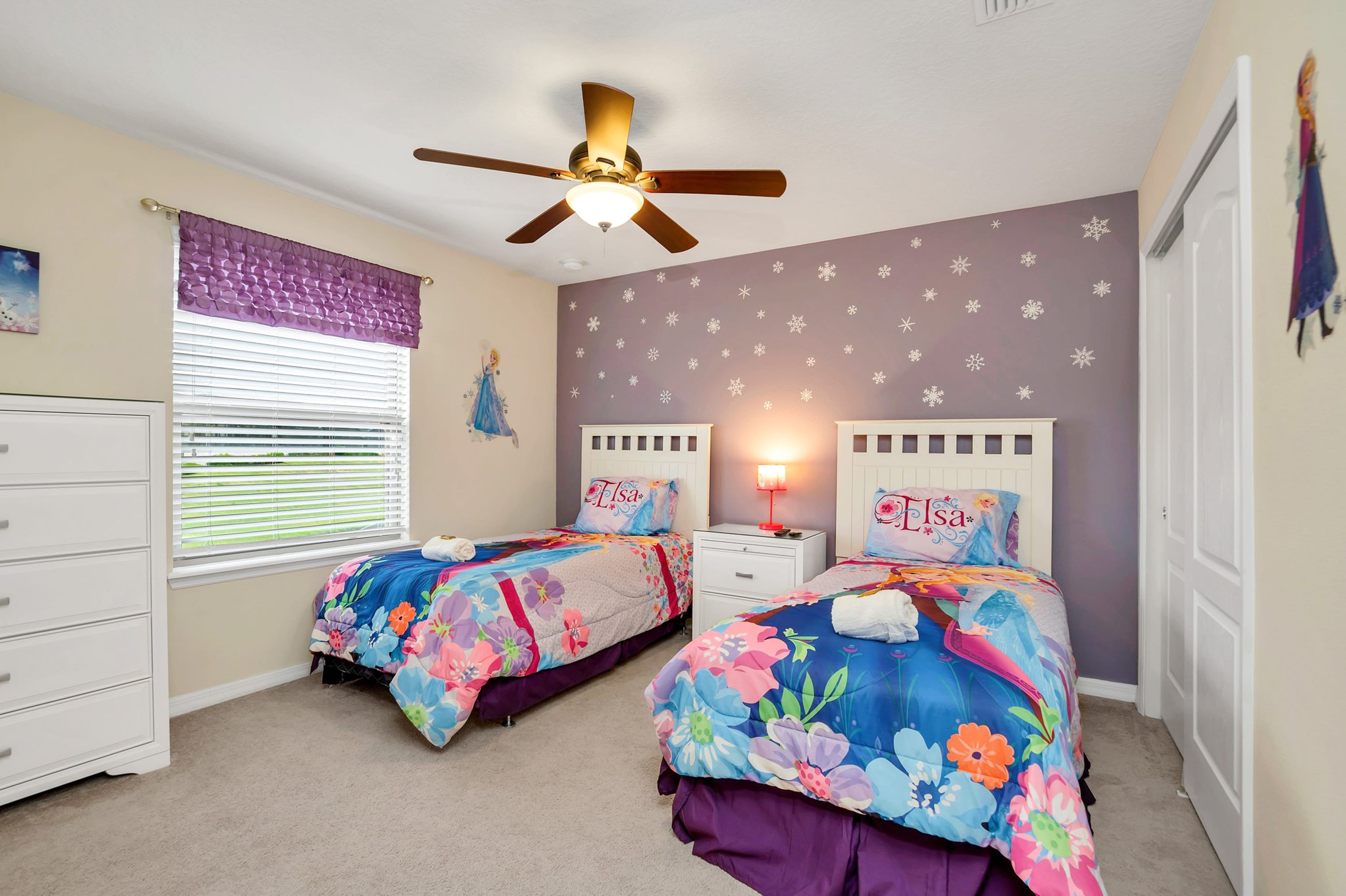 Fun Kids' Room With Twin Beds And Colorful Decor