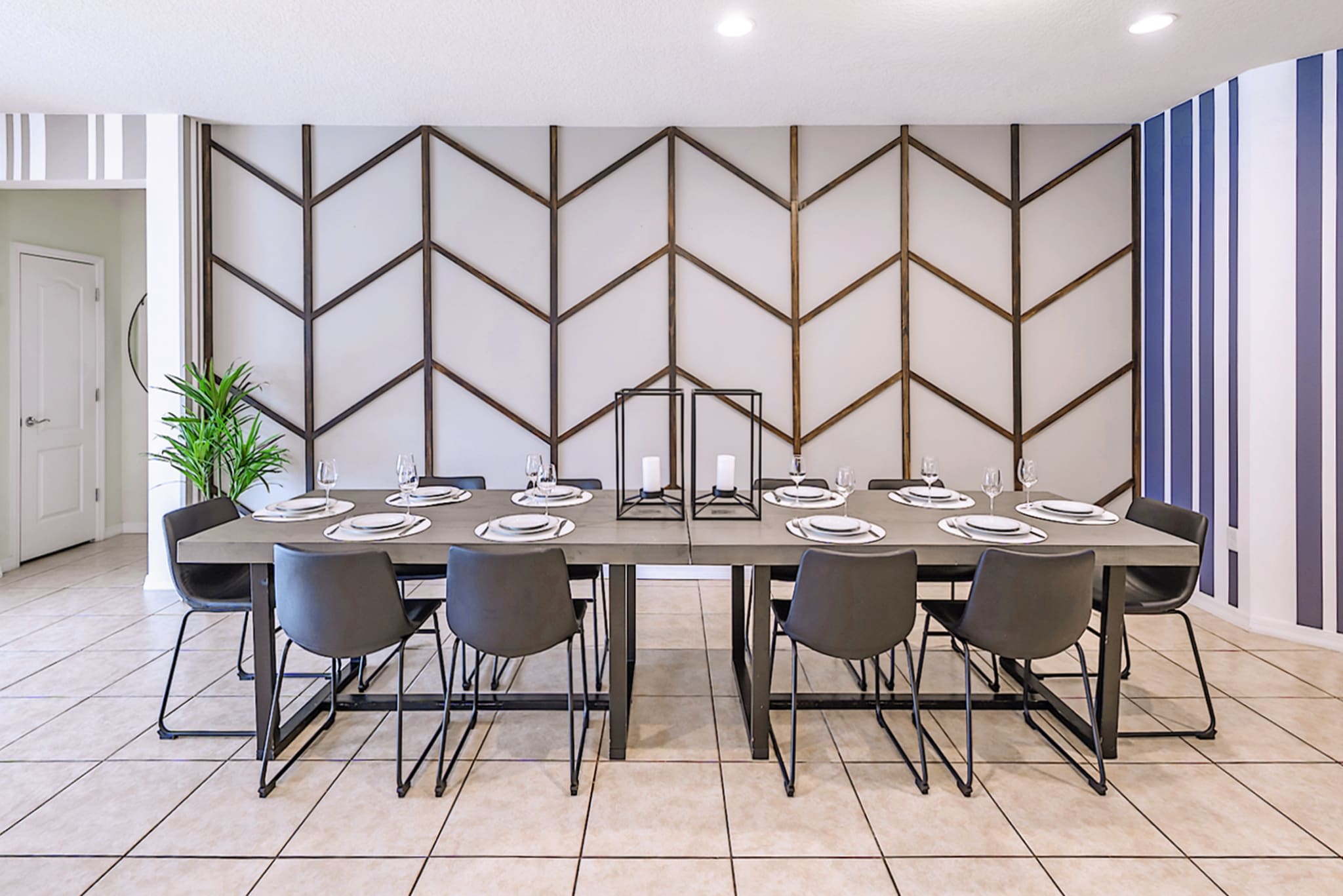 Large Dining Table With Seating For Ten, Perfect For Family Meals