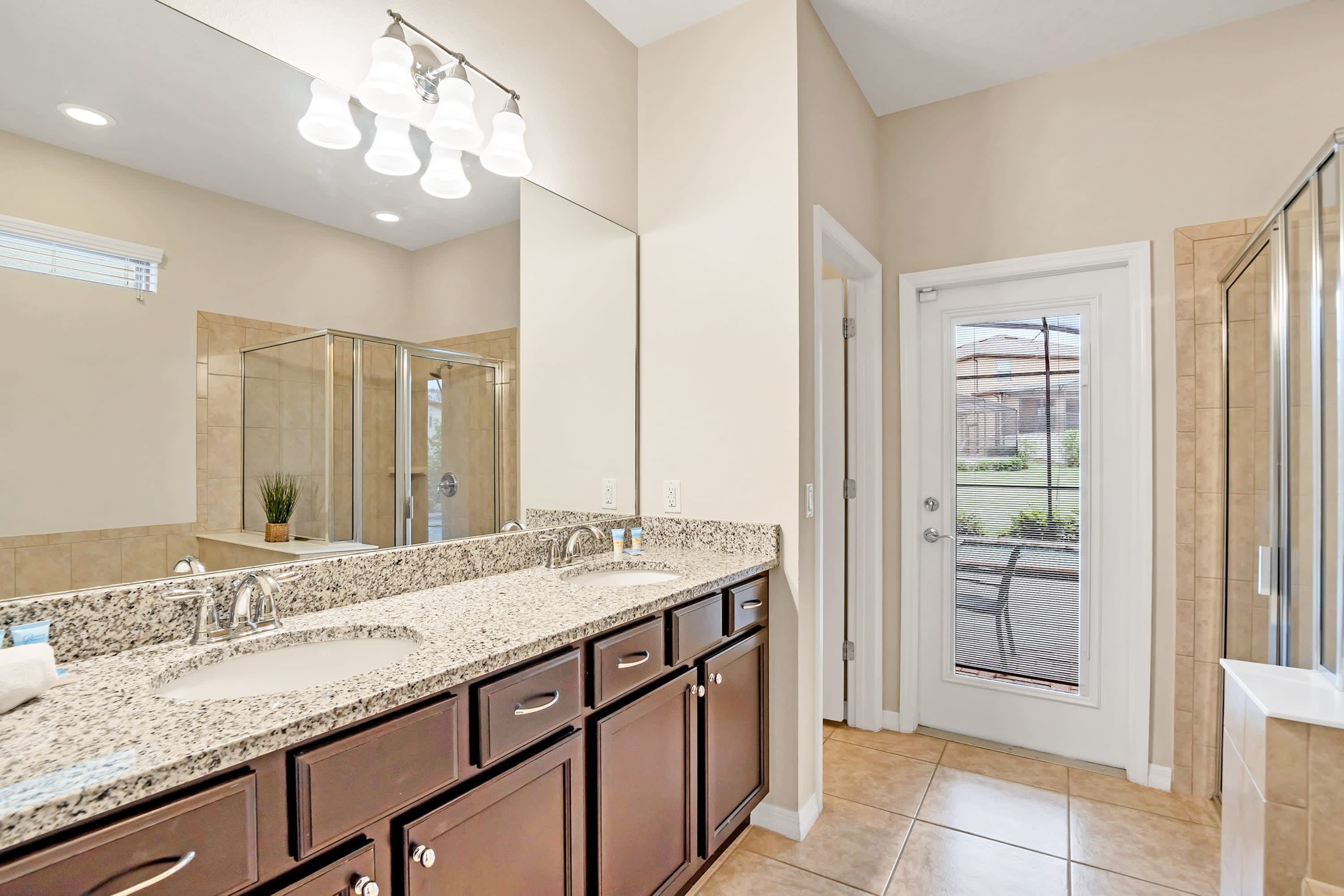 Luxurious Ensuite Bathroom With Double Vanities And Walk-In Shower