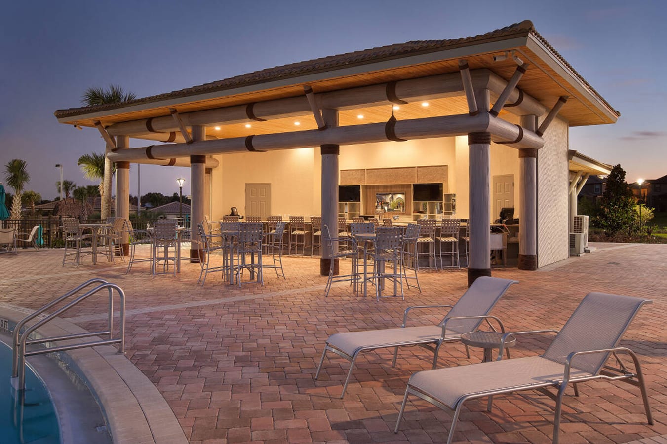Poolside Dining And Drinks At The Resort’s Outdoor Bar And Grill