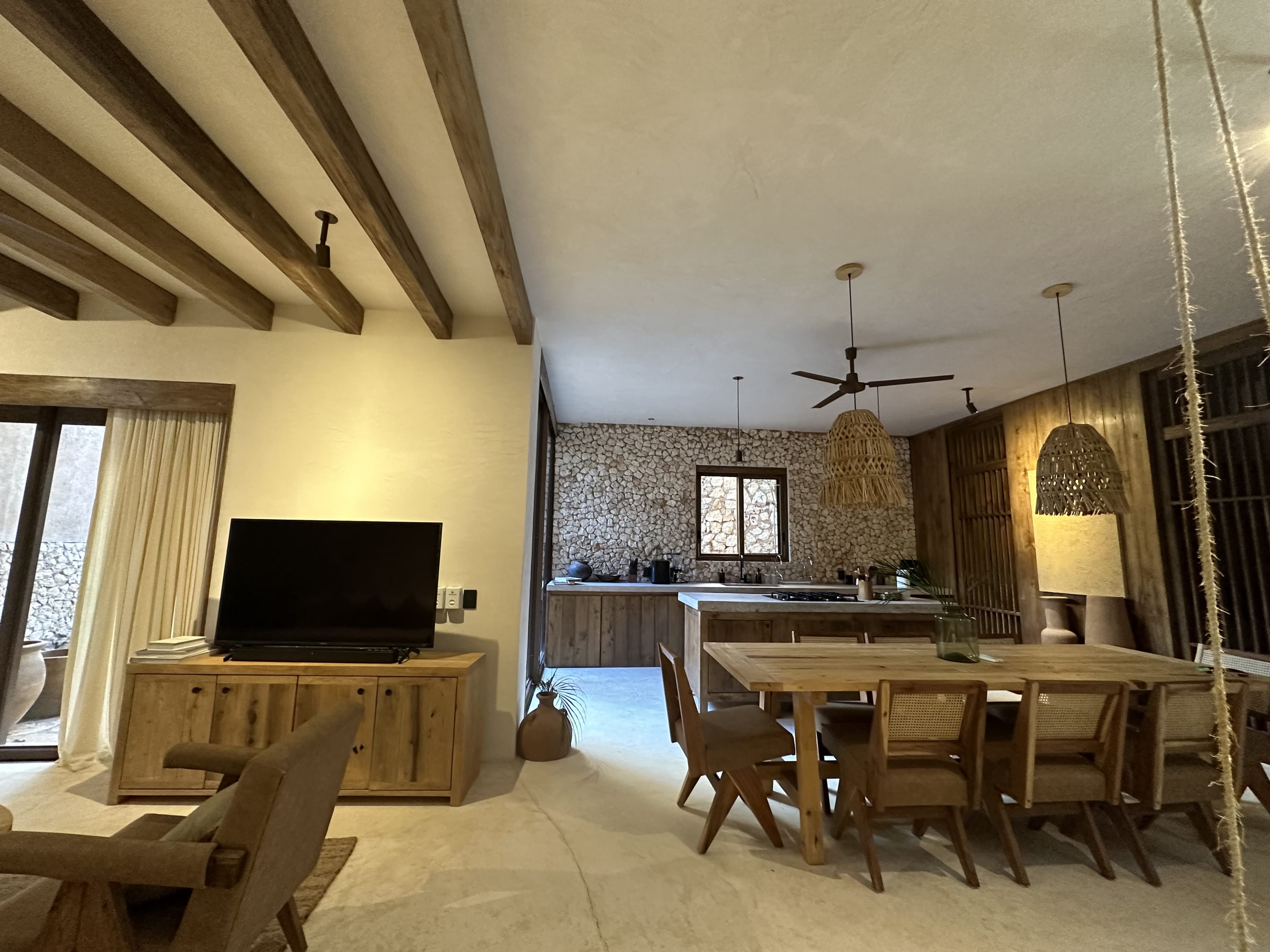 Ground floor with living room, dining room, and kitchen.