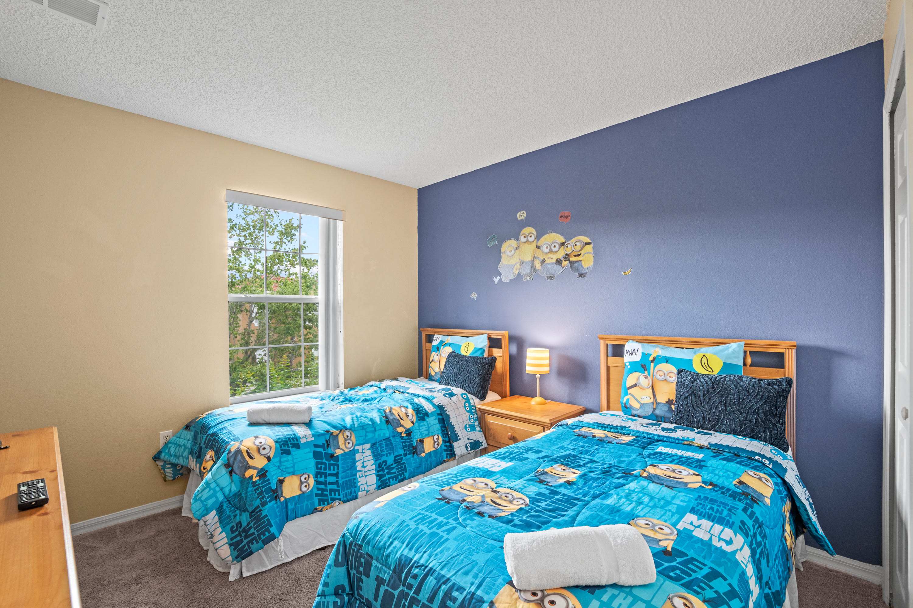 The Minions Bedroom with 2 Twin Beds