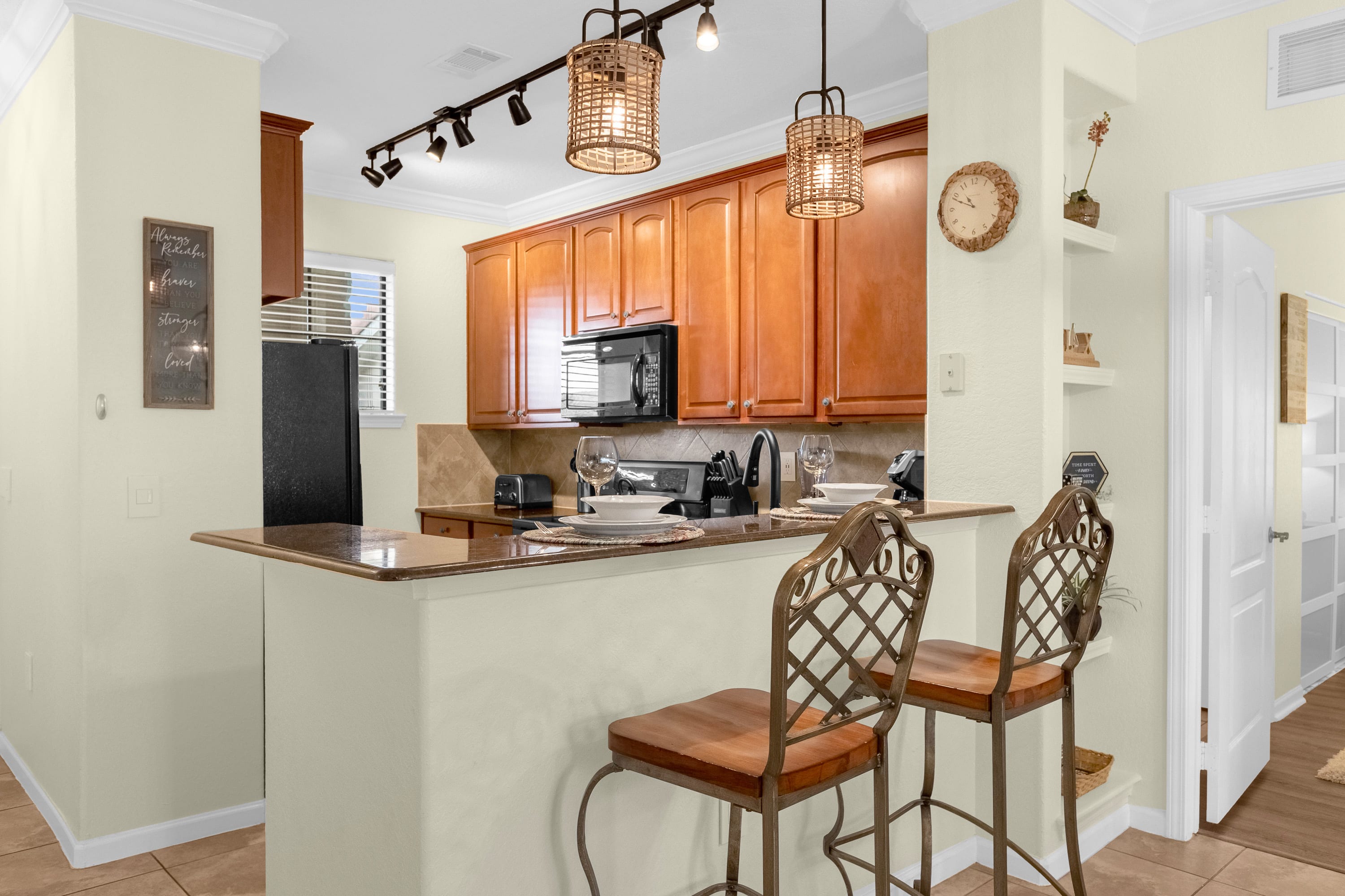 Kitchen with Bar Seating 