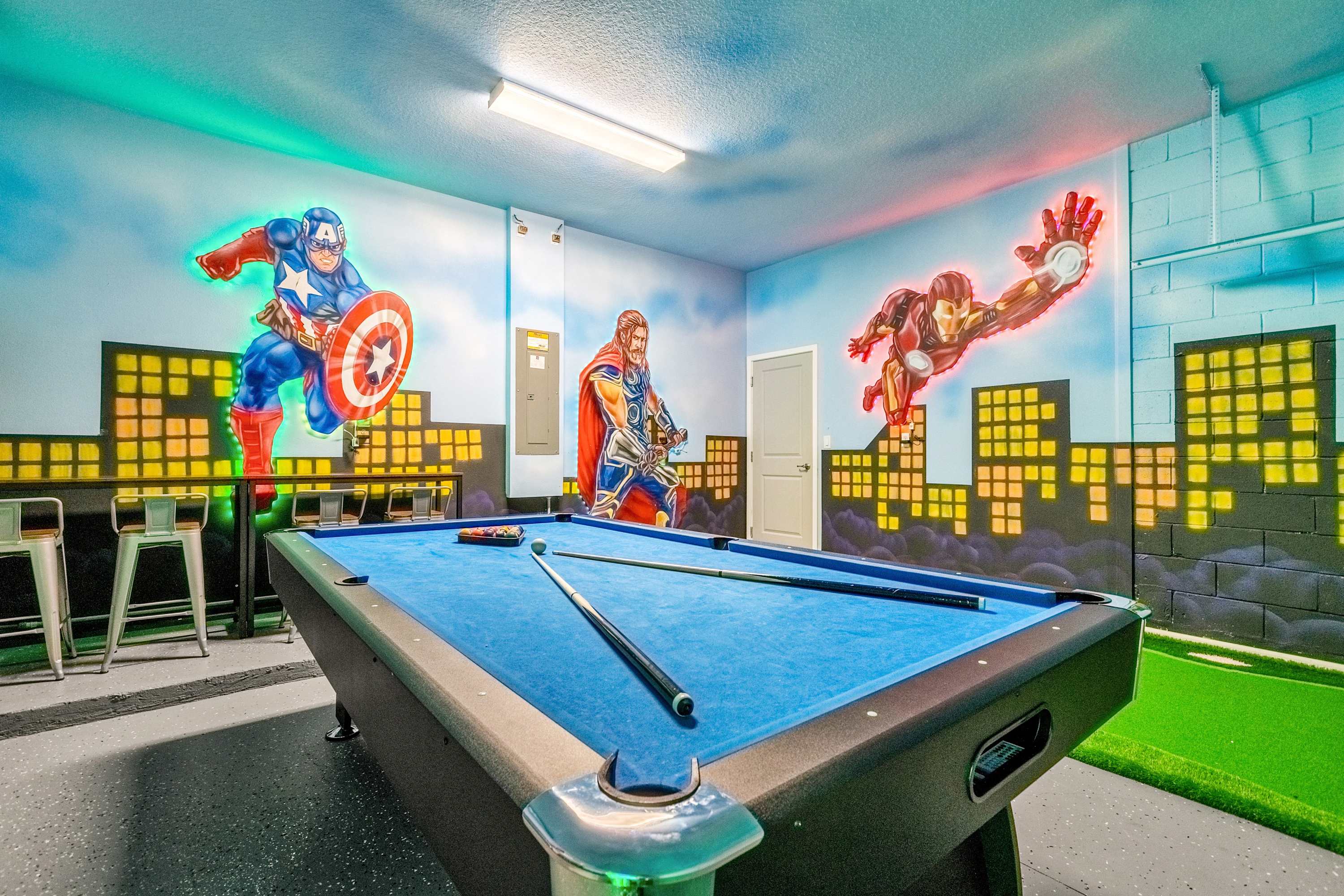 In Home Games Room with Billiards