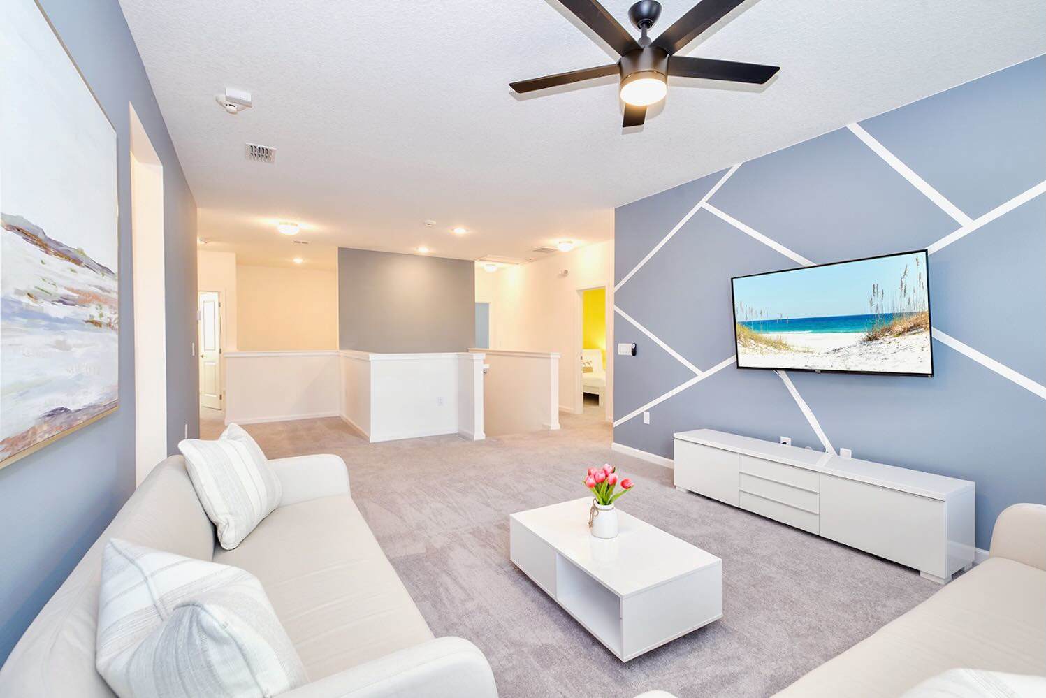 Modern Loft With Ample Seating And Entertainment Options