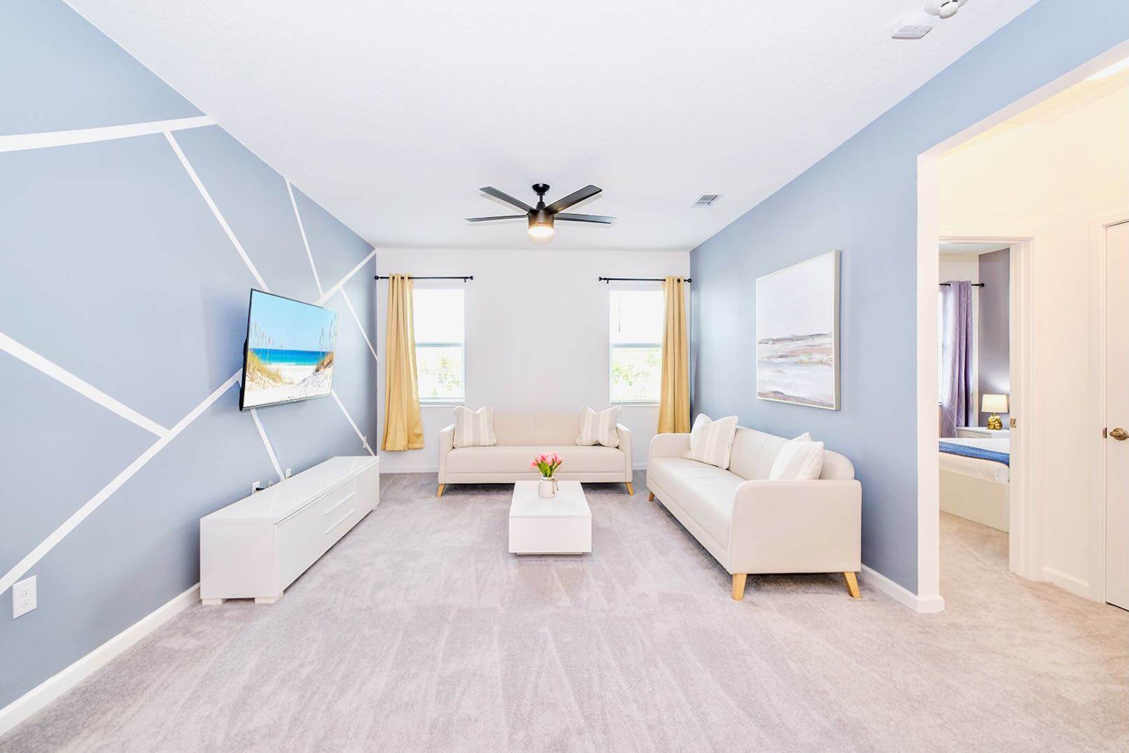 Stylish Living Space With Ample Light And A Contemporary Look