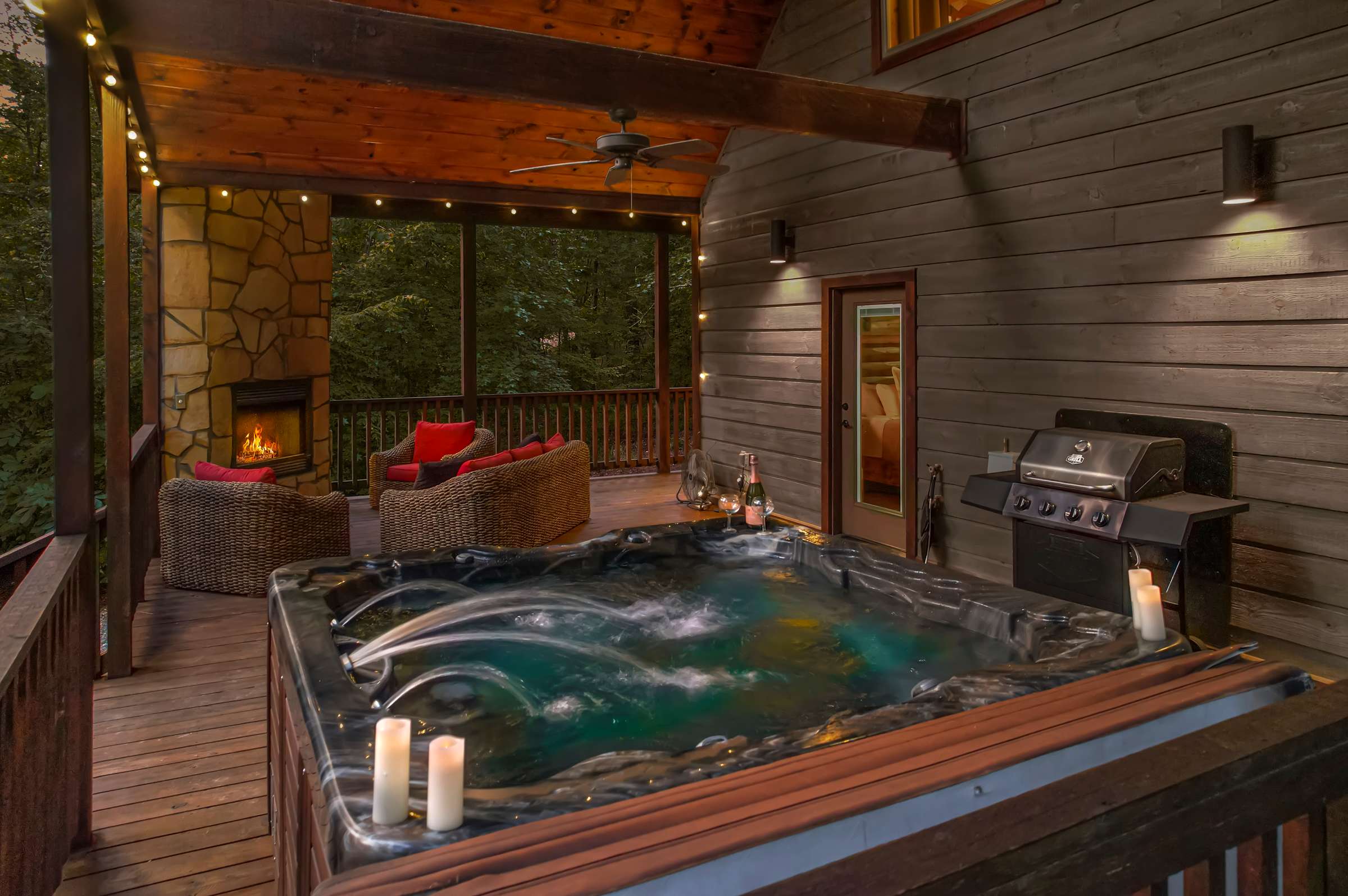 Rustic Cabin Near Creek with Hot Tub & Fire Pit