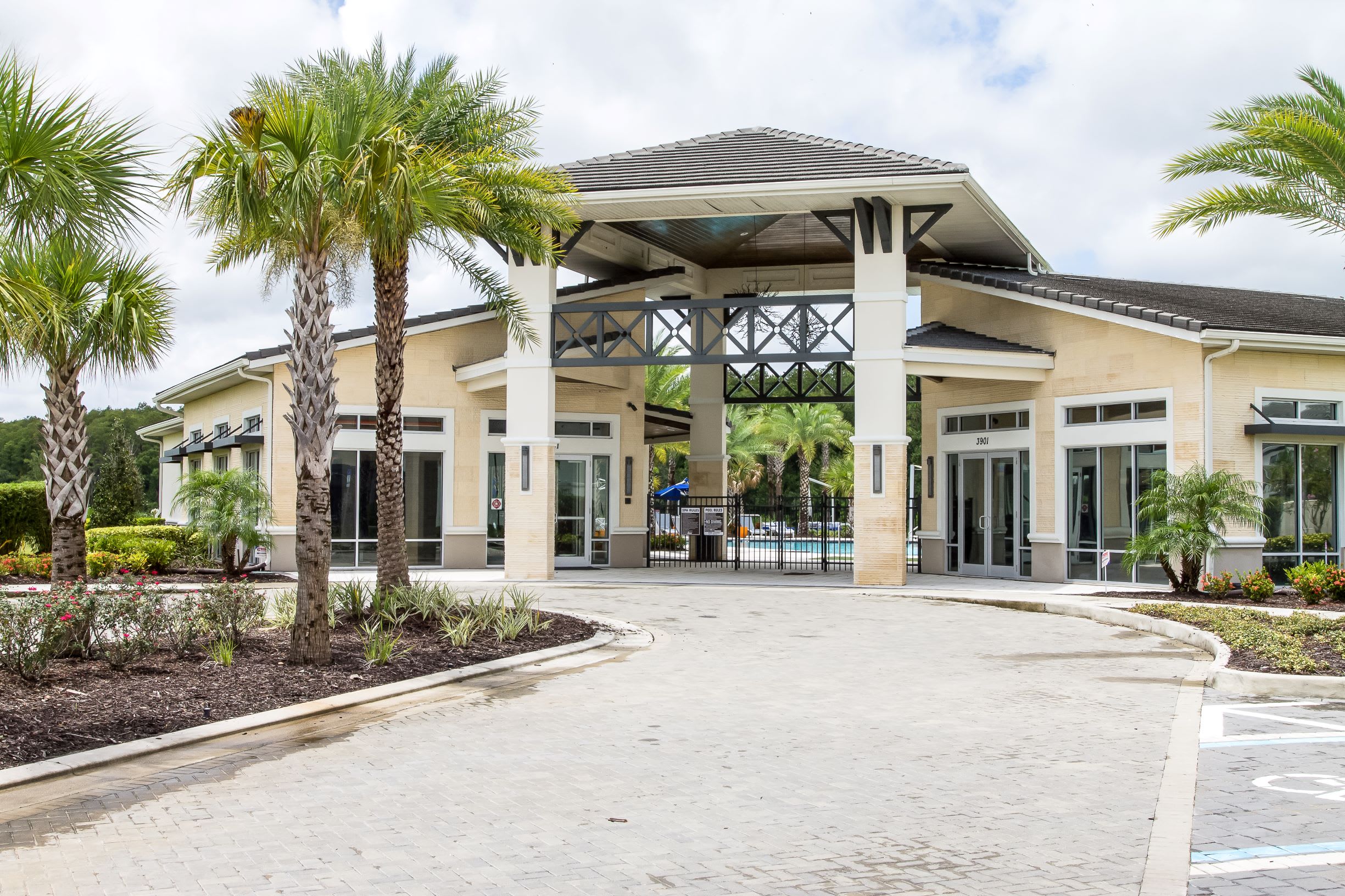 Grand Entrance To Sonoma Luxury Resort With Elegant Landscaping