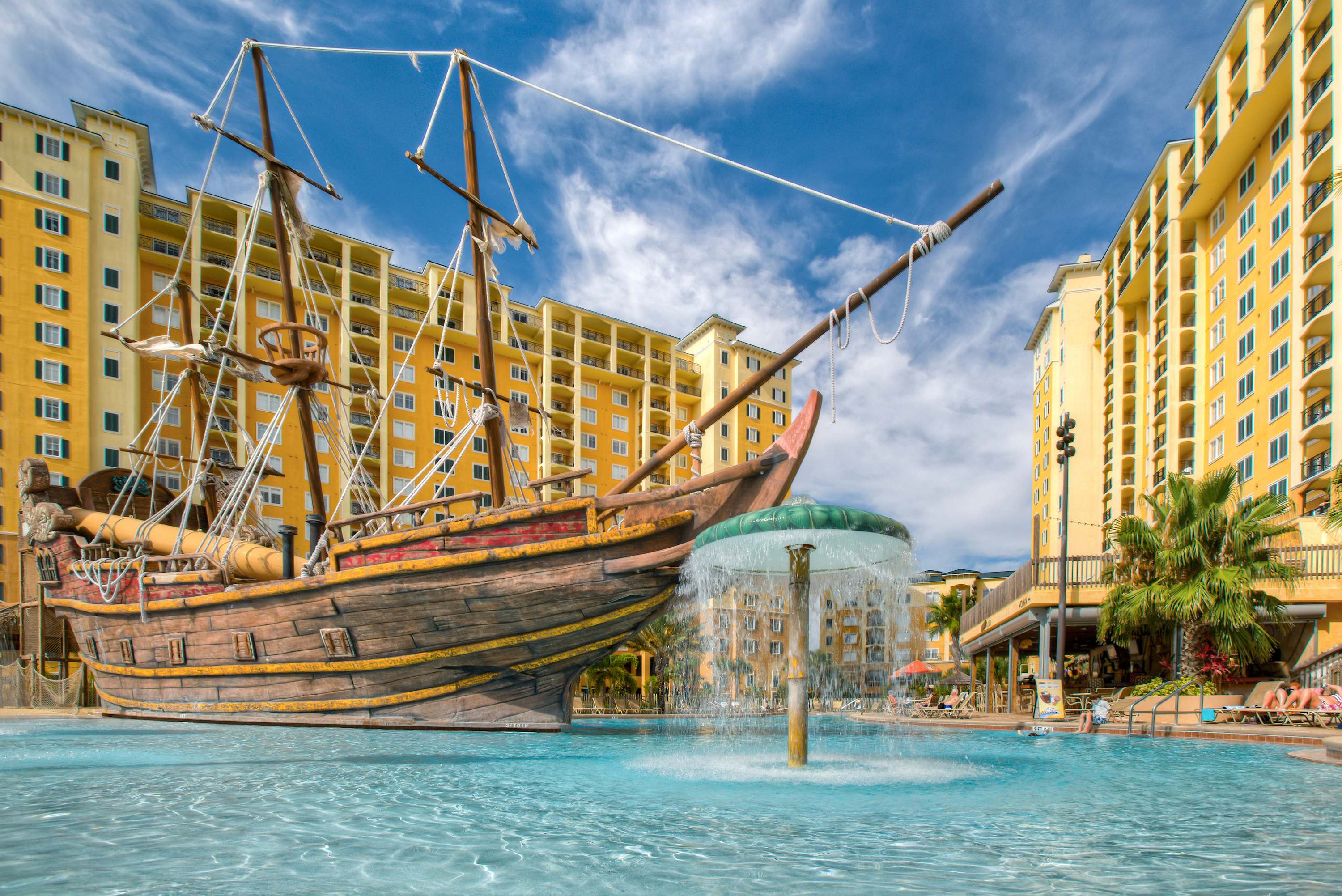 Dive Into Fun At The Pirate-Themed Pool With A Stunning Ship Design
