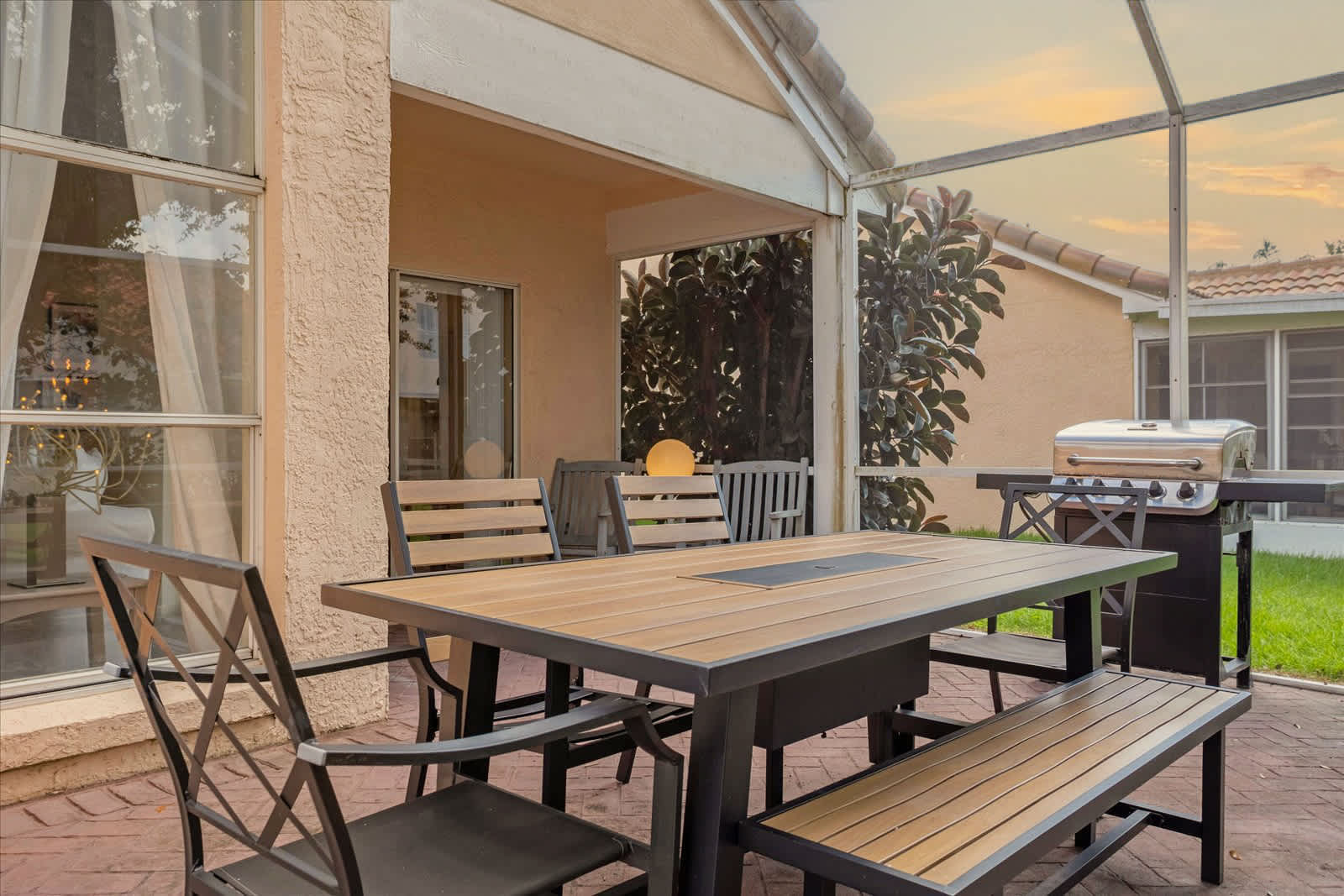 Backyard Patio with BBQ Grill