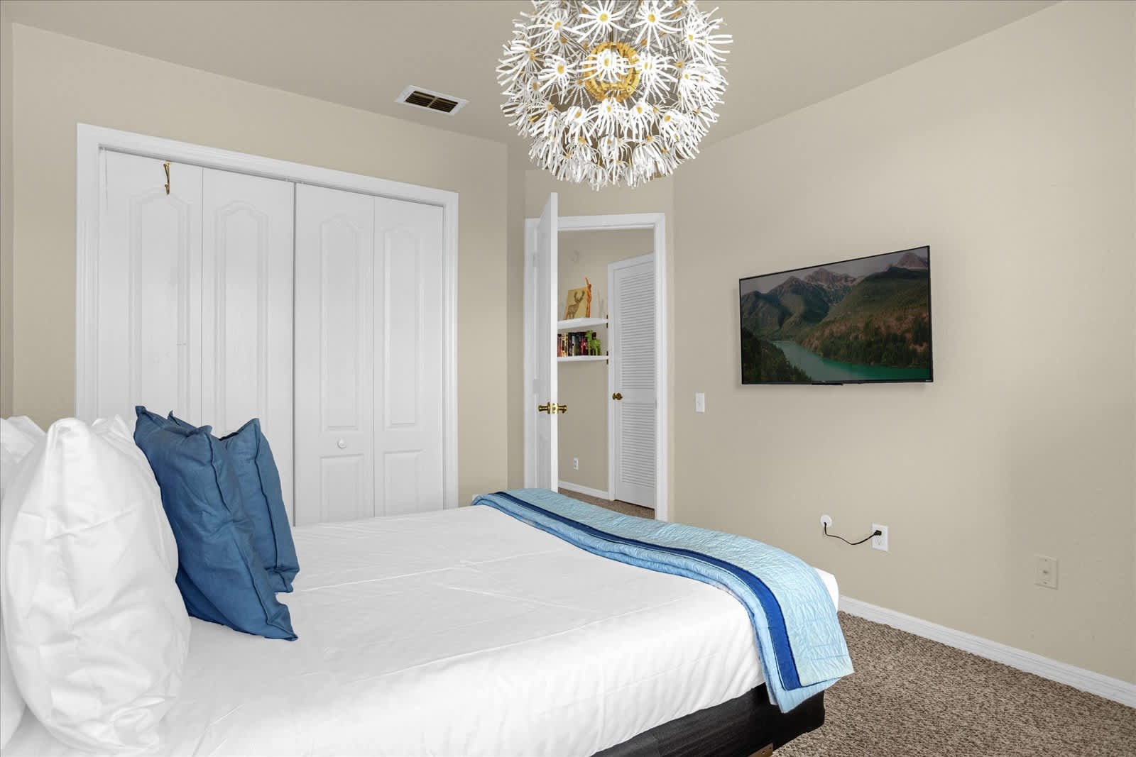 Queen Bedroom with TV