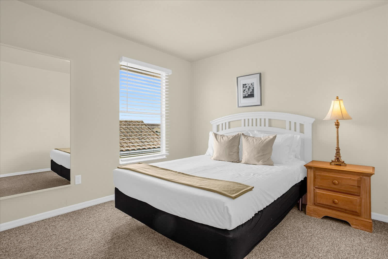 Queen Bedroom with Large Mirror