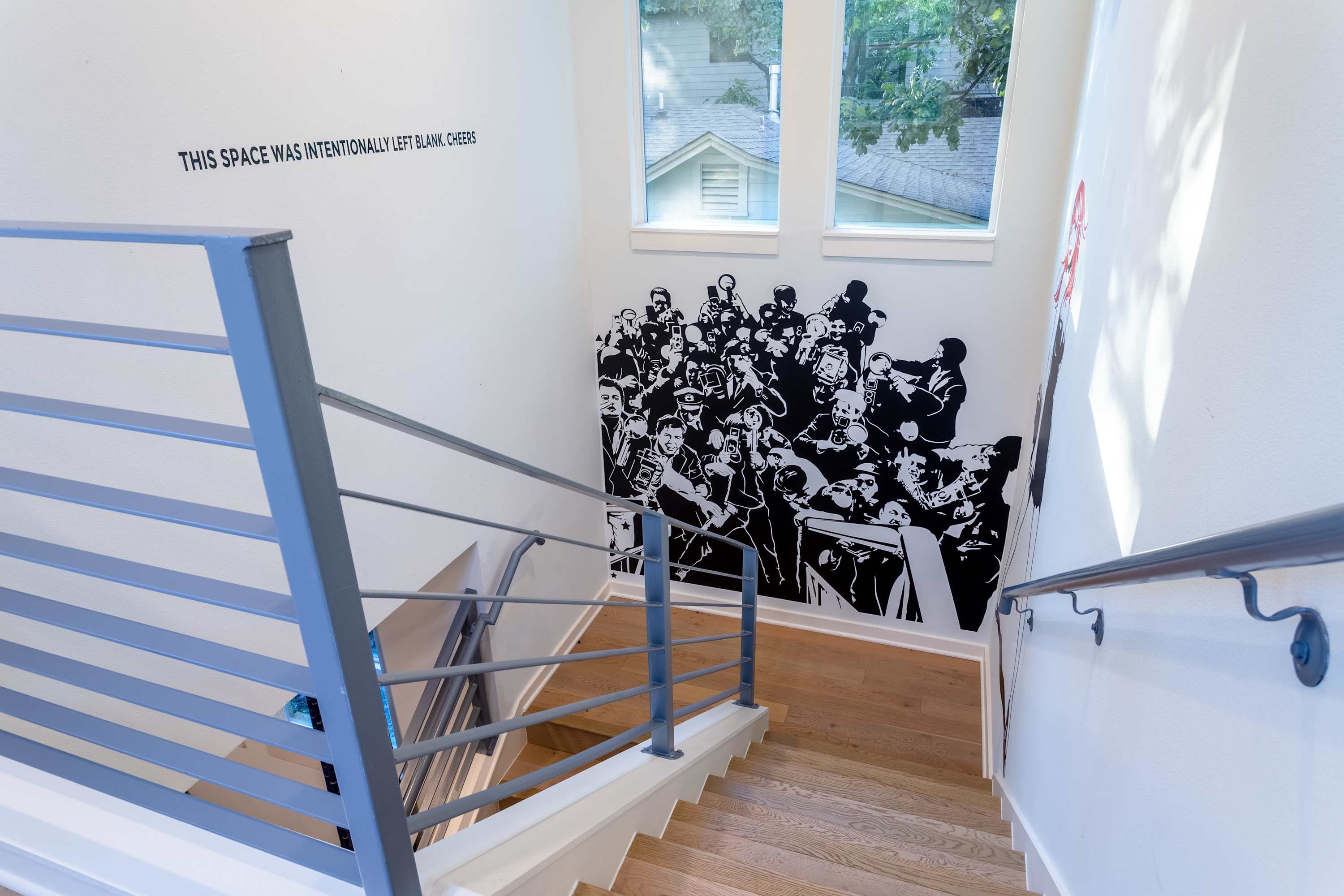 Artistic Stairwell With Eye-Catching Mural