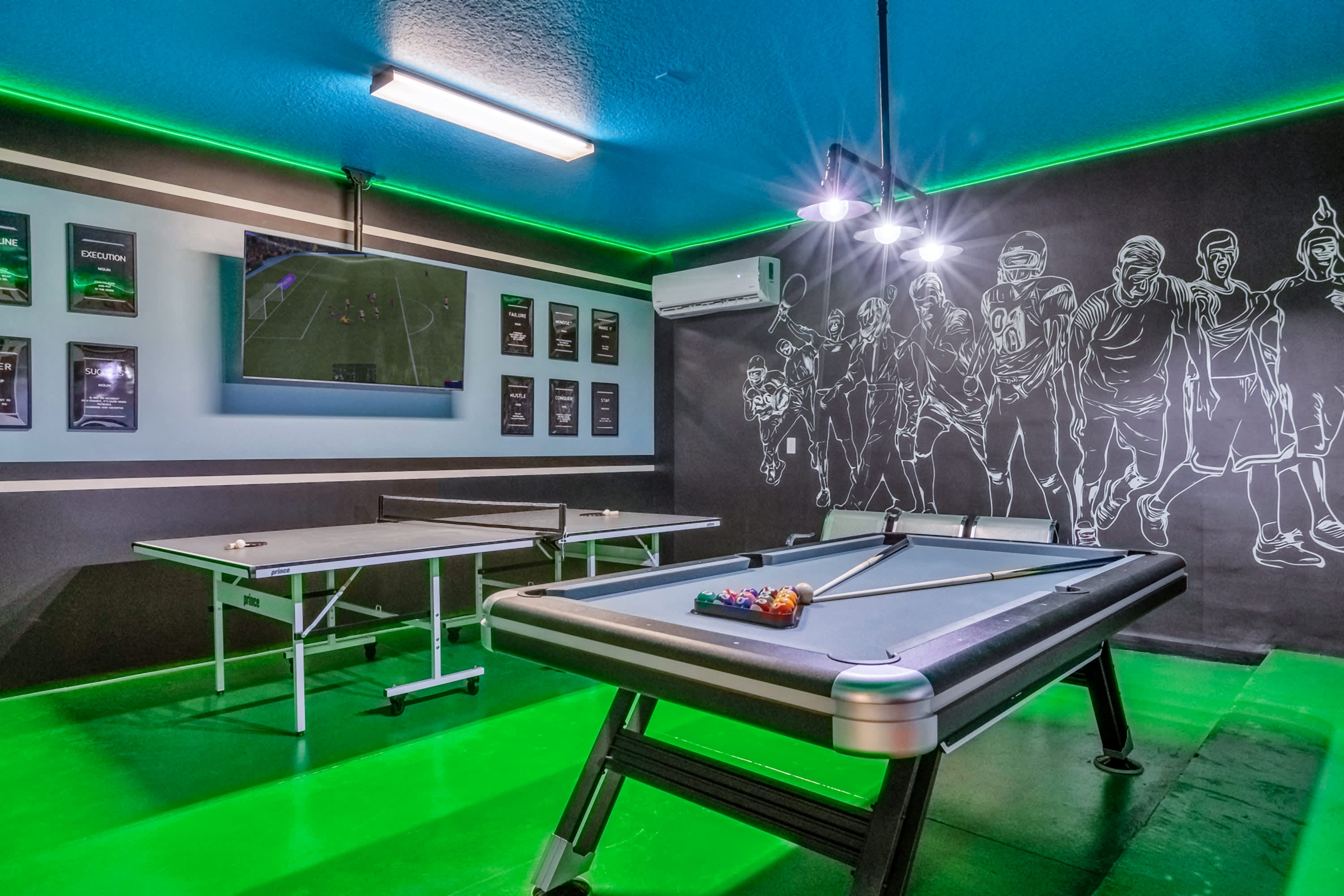 Upstay Mansion FULL of Fun Pool Cinema Games