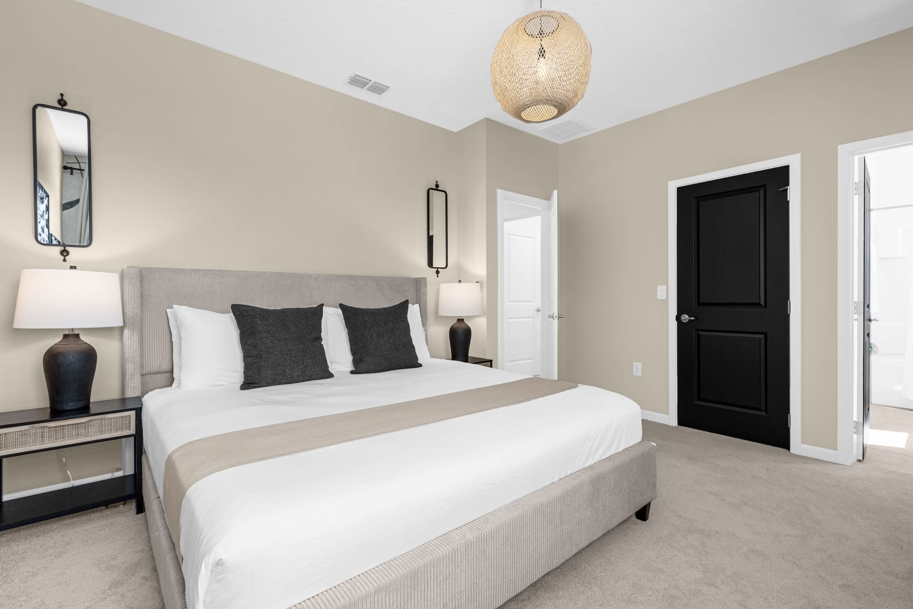 Elegant Bedroom Highlighting A Minimalist And Warm Design