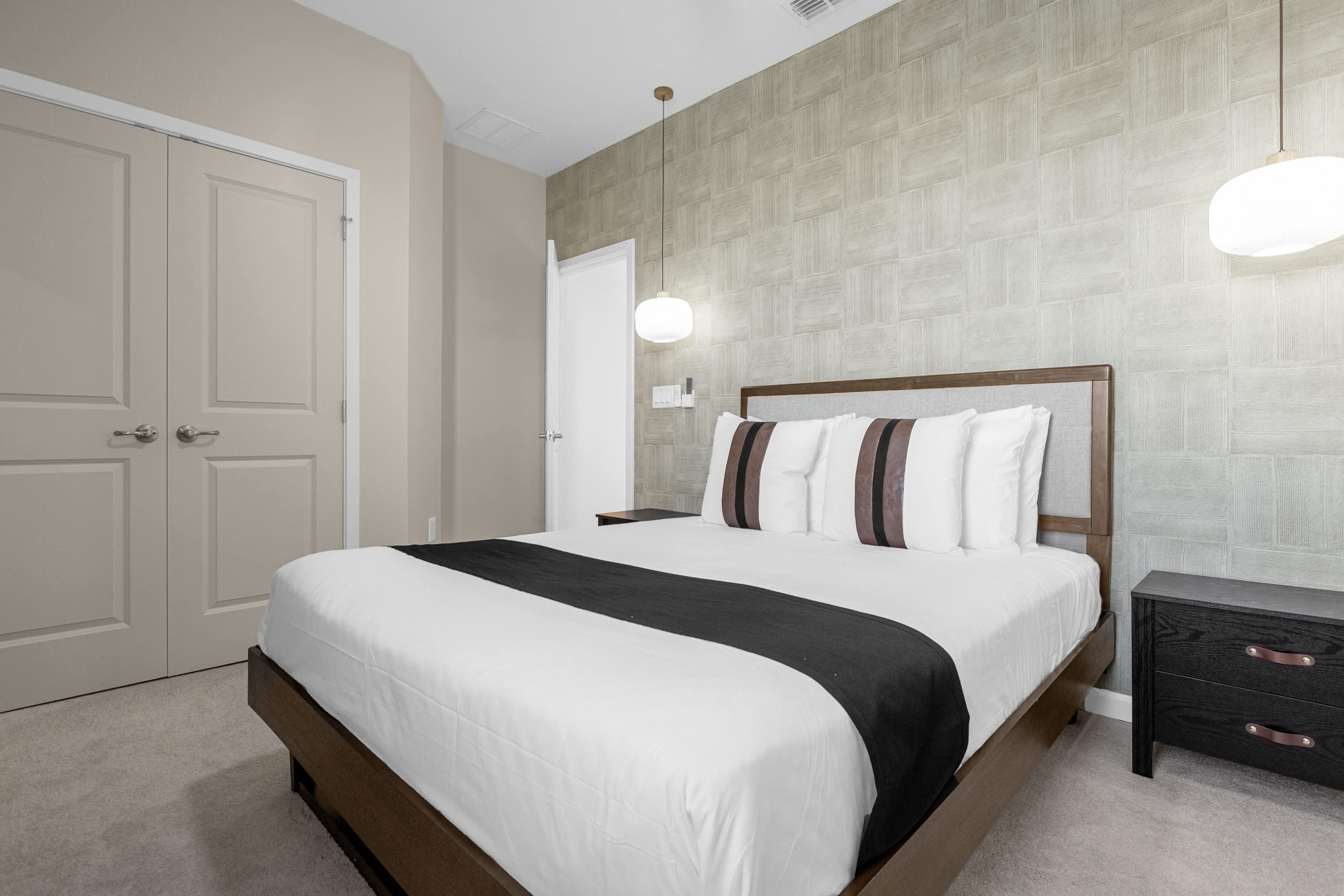 Stylish Bedroom With Soft Neutrals And Contemporary Decor