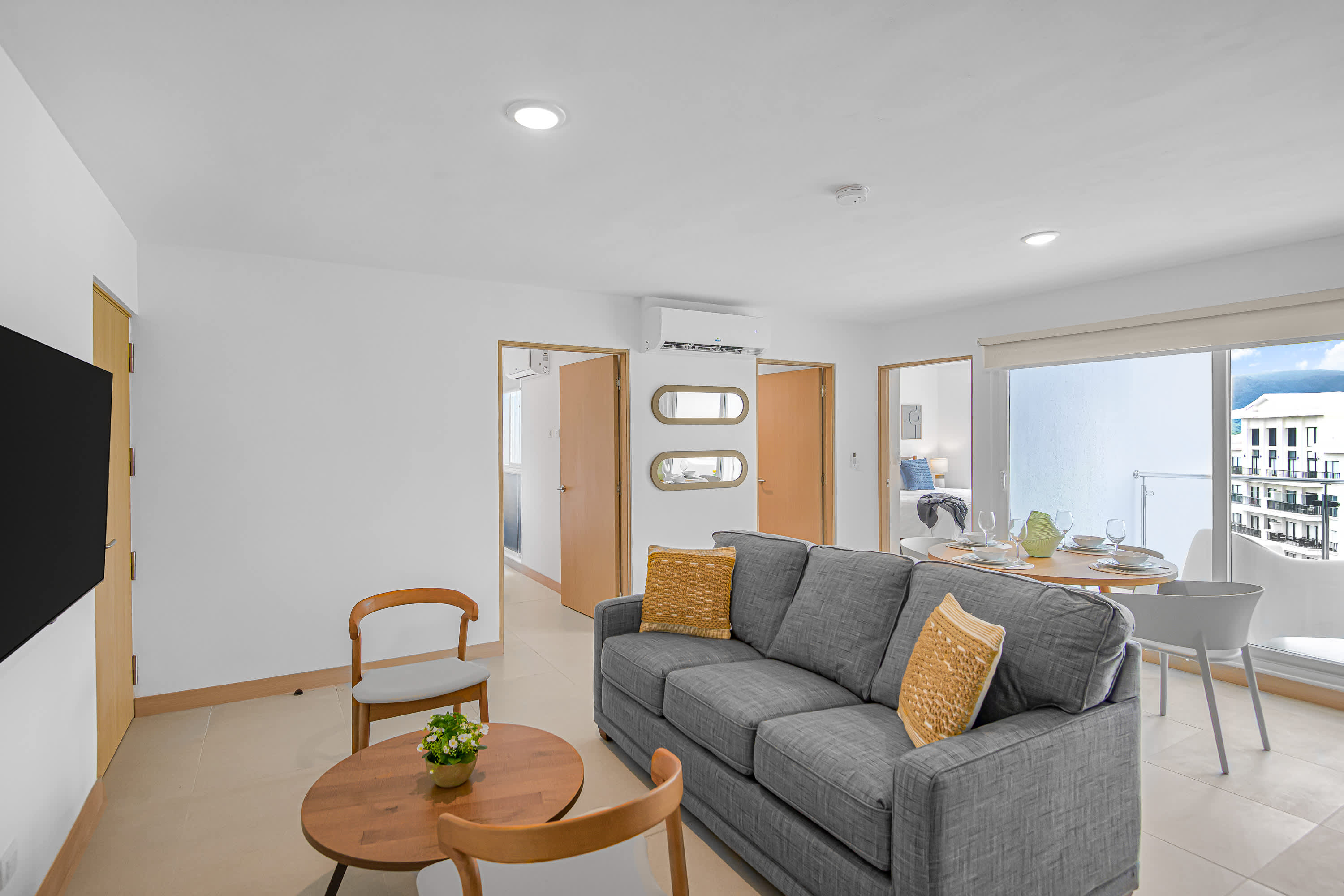 Queen Sofa Bed in the Living Room