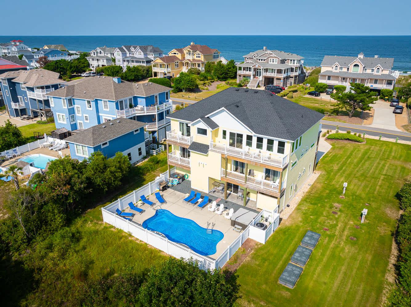 Semi-Oceanfront Retreat w/ Pool, Theater, Elevator — Corolla, NC — vacation rental