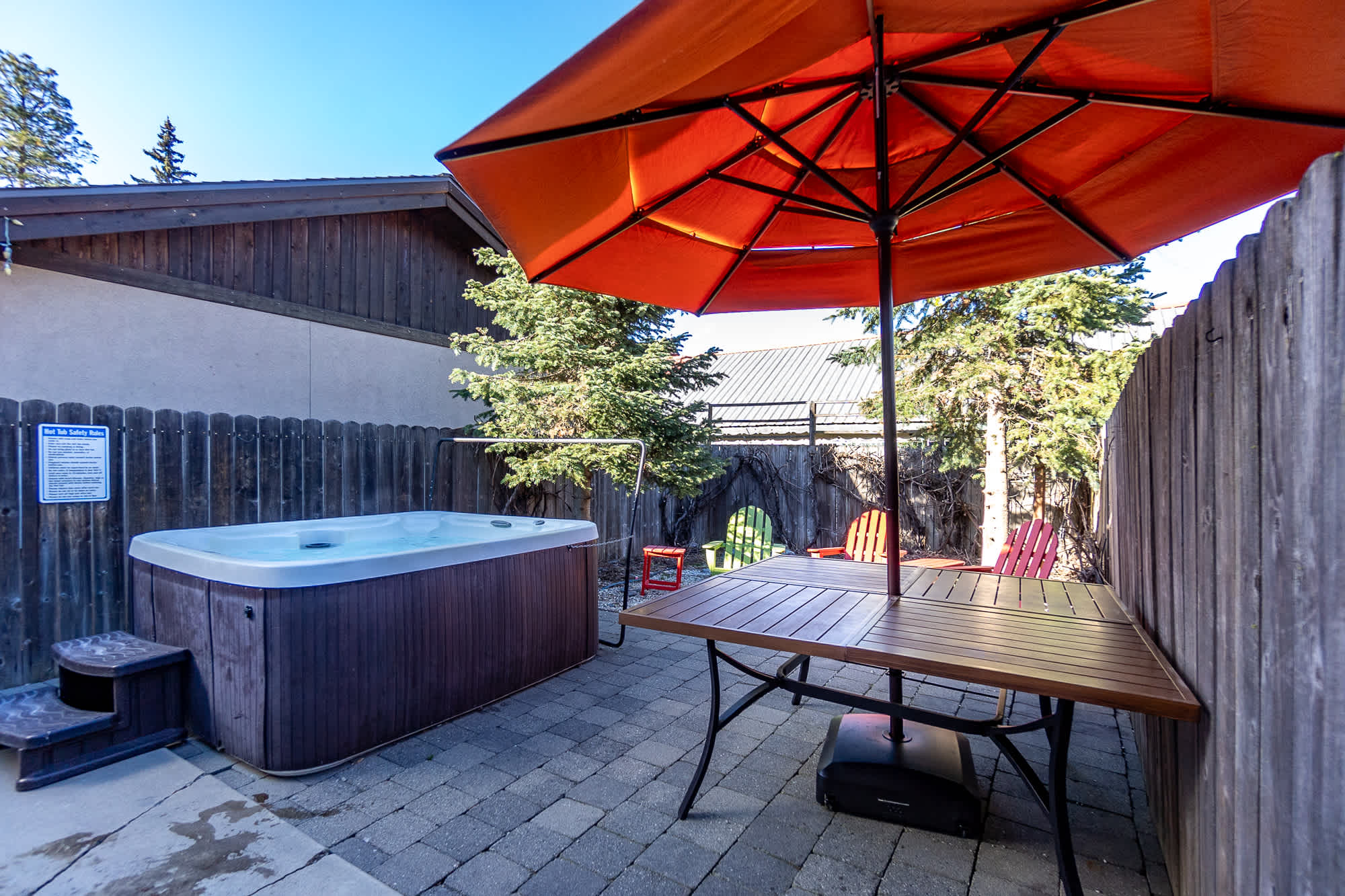 Shared Hot tub and outside area.