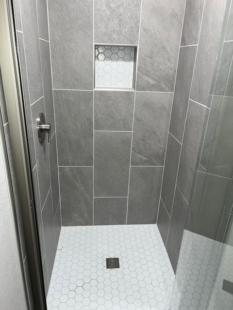 Brand new tile shower