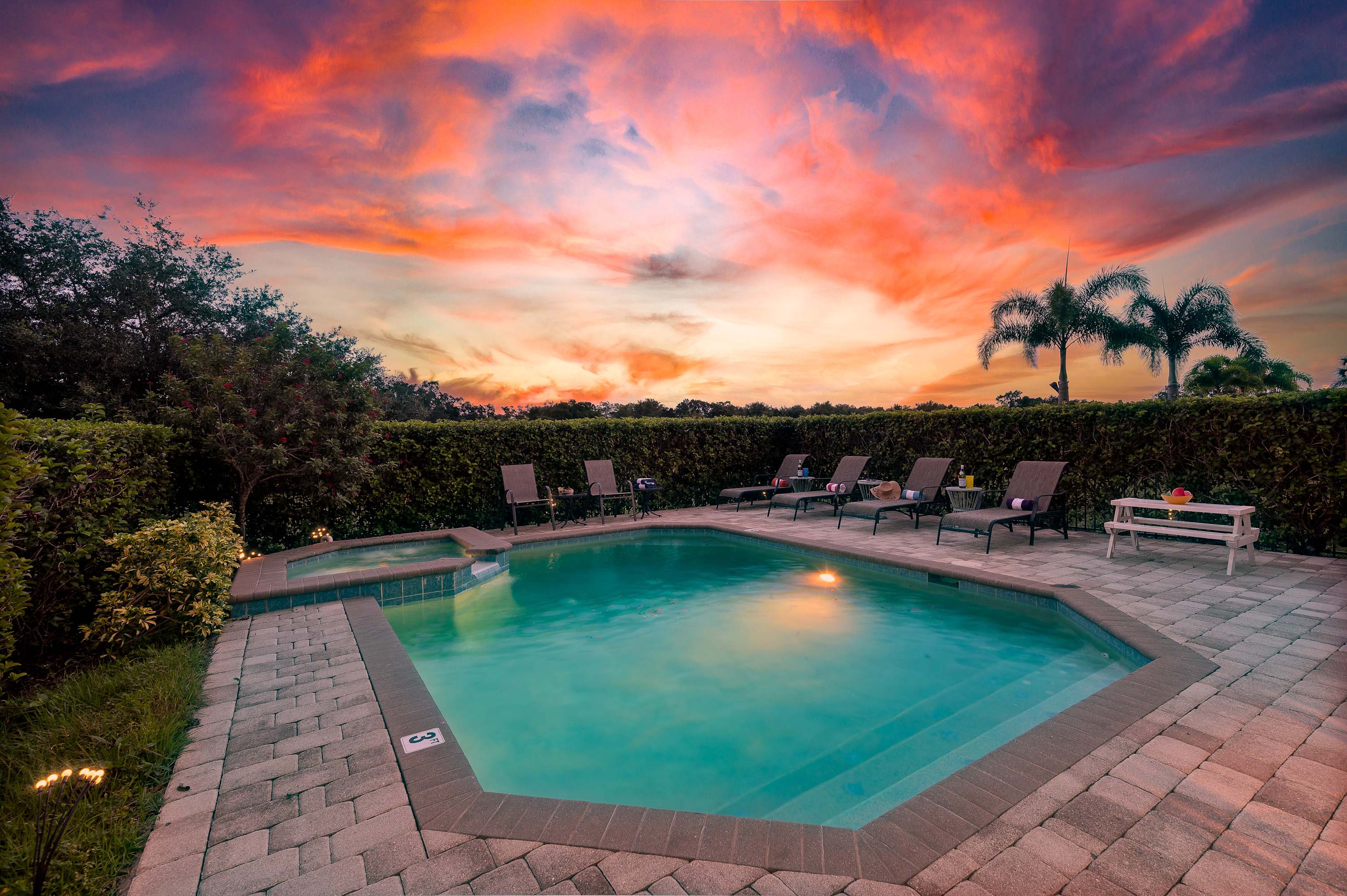 Golf Course View! Game Room, Private Heated Pool!