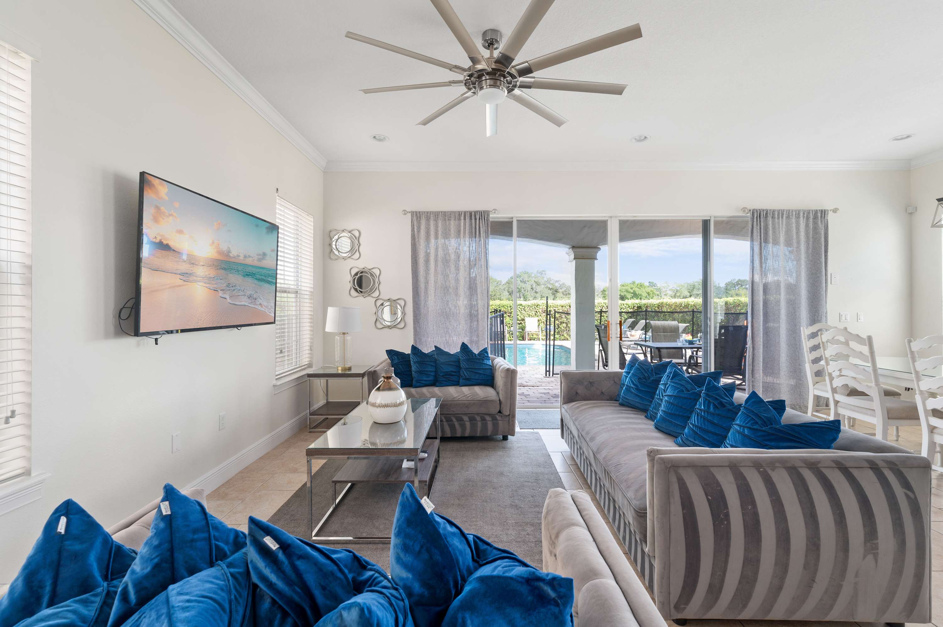 Golf Course View! Game Room, Private Heated Pool!