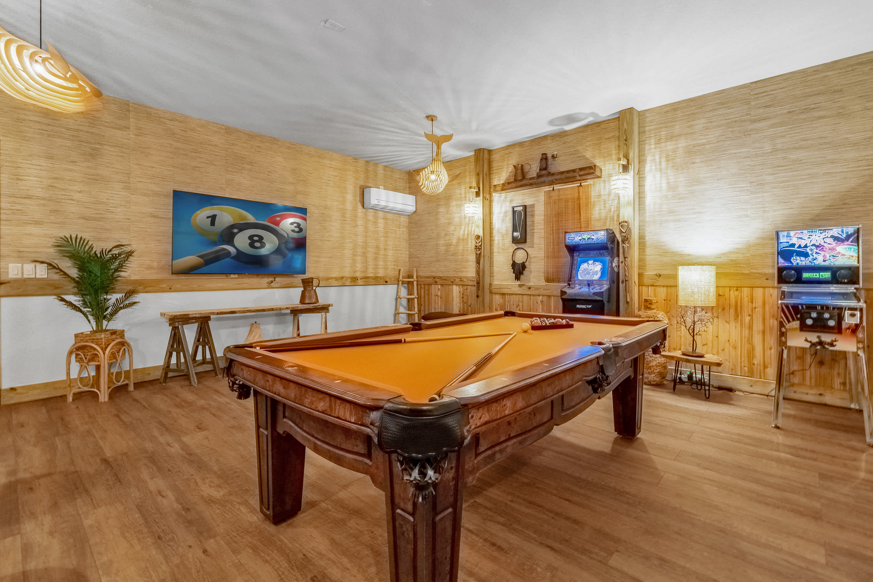 In-Home Games Room featuring Billiards, Arcade Games and More!