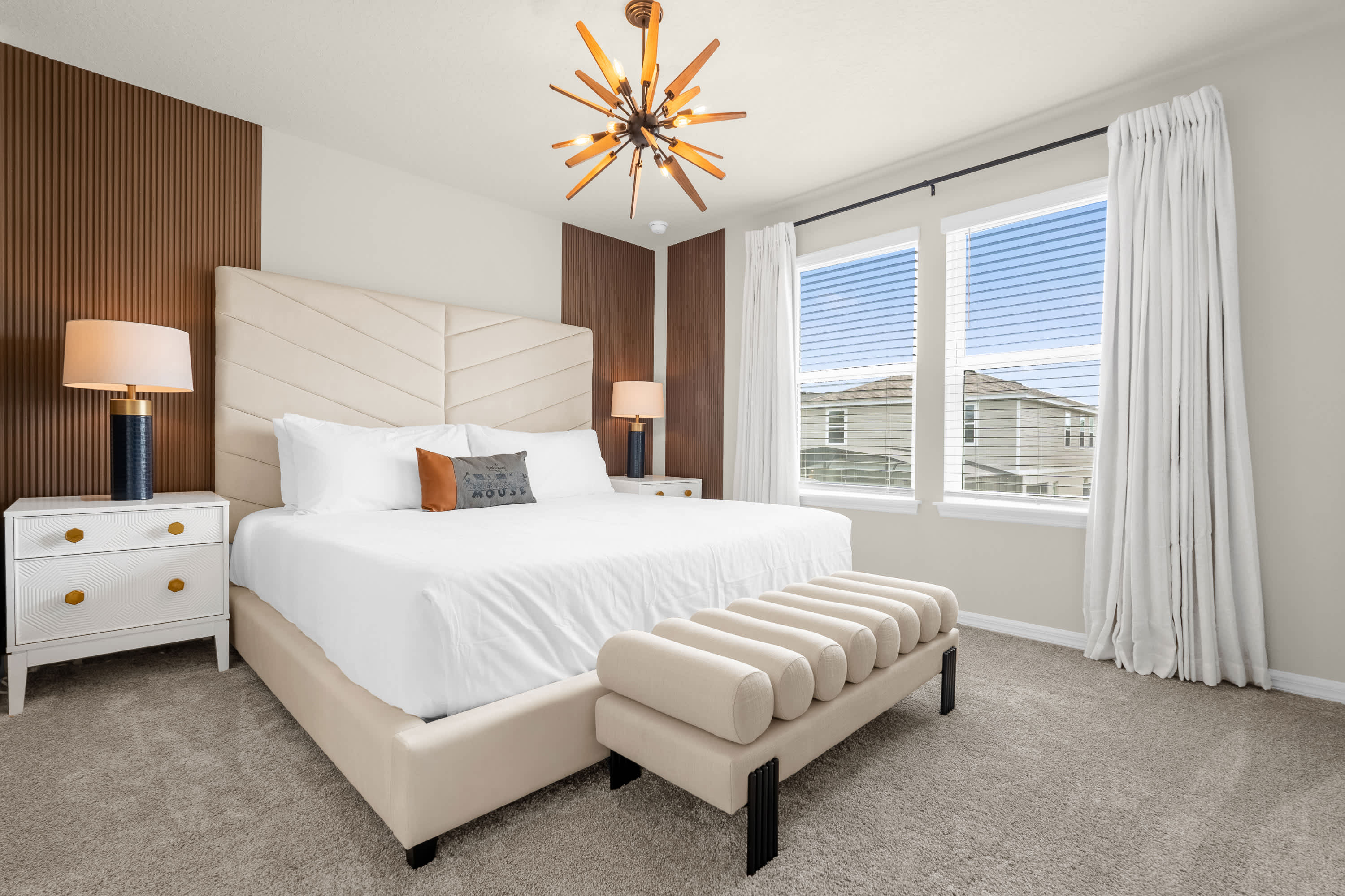 Modern Bedroom with Lots of Natural Light 